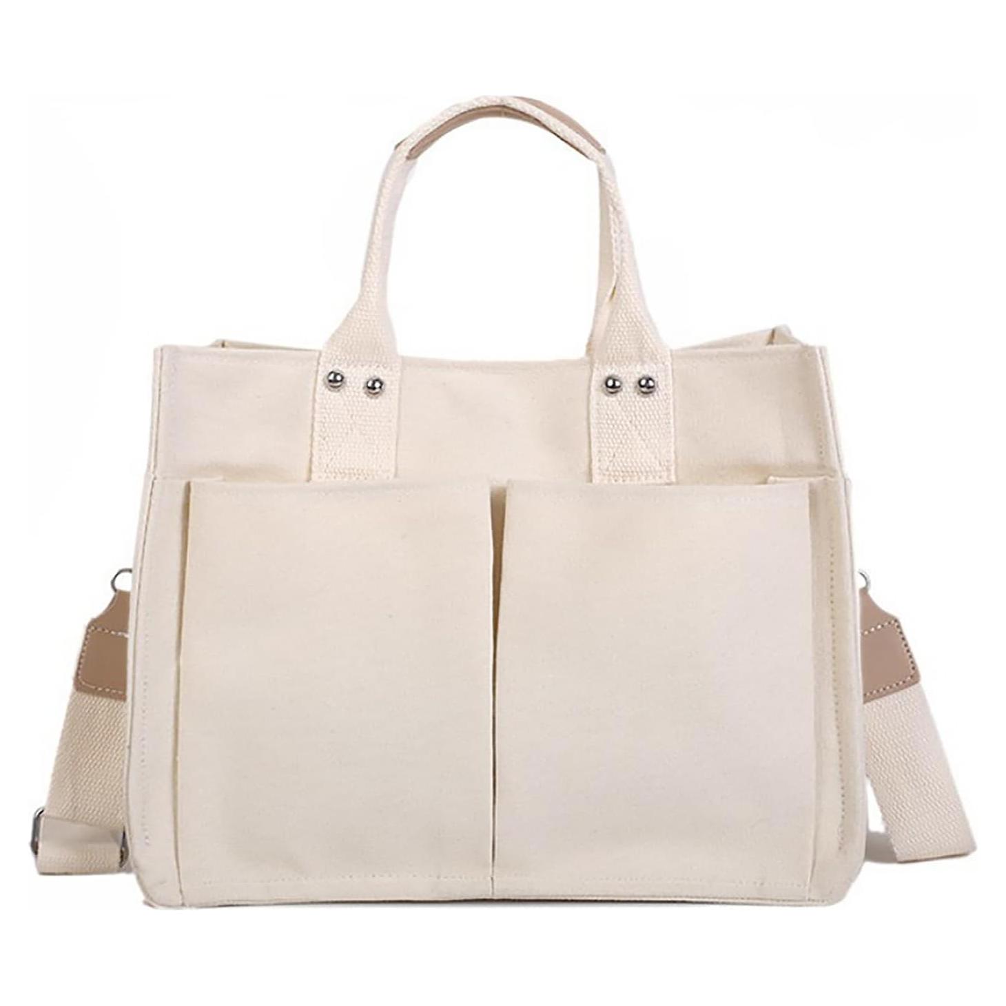 Bolsa de Lona GIGIFULL Grande Multifuncional Blanca