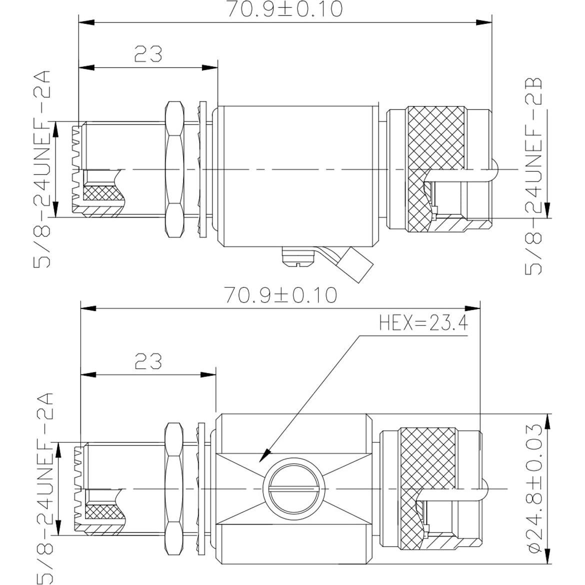 Protector de Sobretensión UHF Come-buy PL-259 a SO239 50W