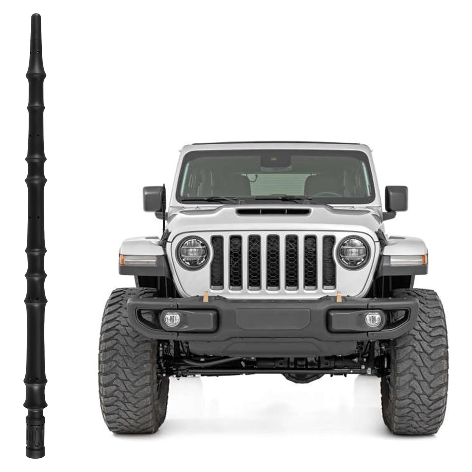 Antena corta KSaAuto 33 cm para Jeep Wrangler Gladiator 2007-2025