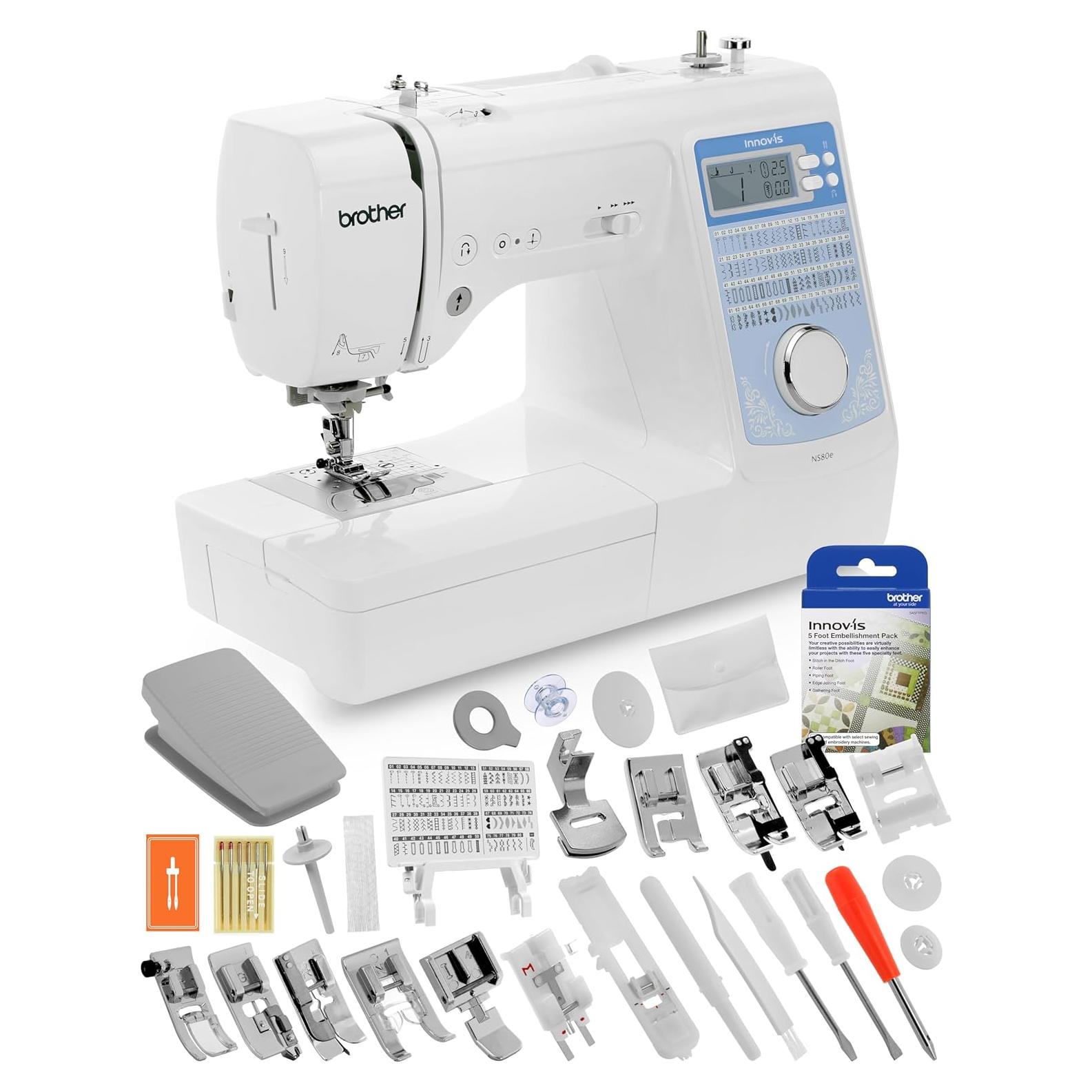 Máquina de Coser Computarizada Brother NS80E con 80 Puntadas