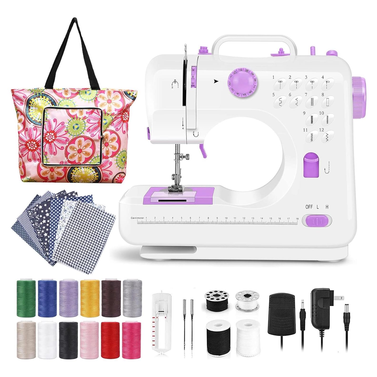 Máquina de Coser Eléctrica Dechow 505A para Principiantes, 12 Puntadas