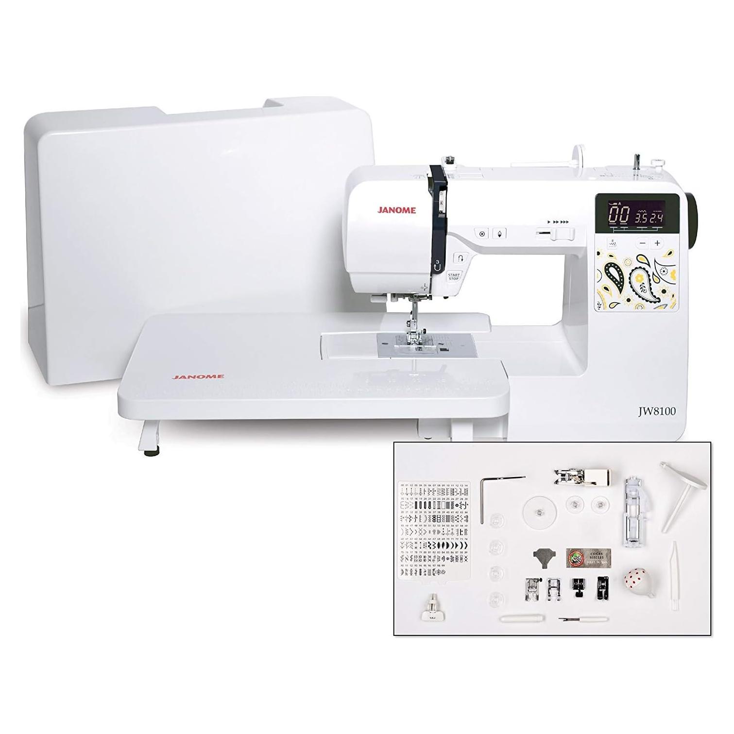 Máquina de Coser Computarizada Janome JW8100 con 100 Puntadas