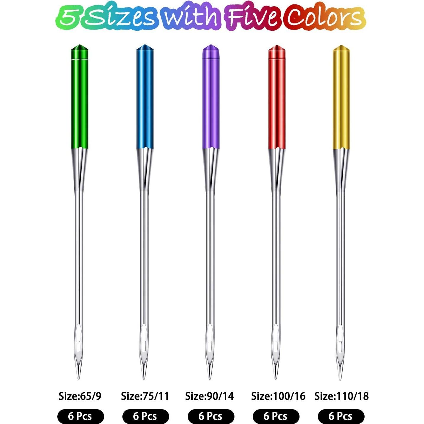 Agujas de Máquina de Coser WILLBOND 30 Pcs Punta Regular