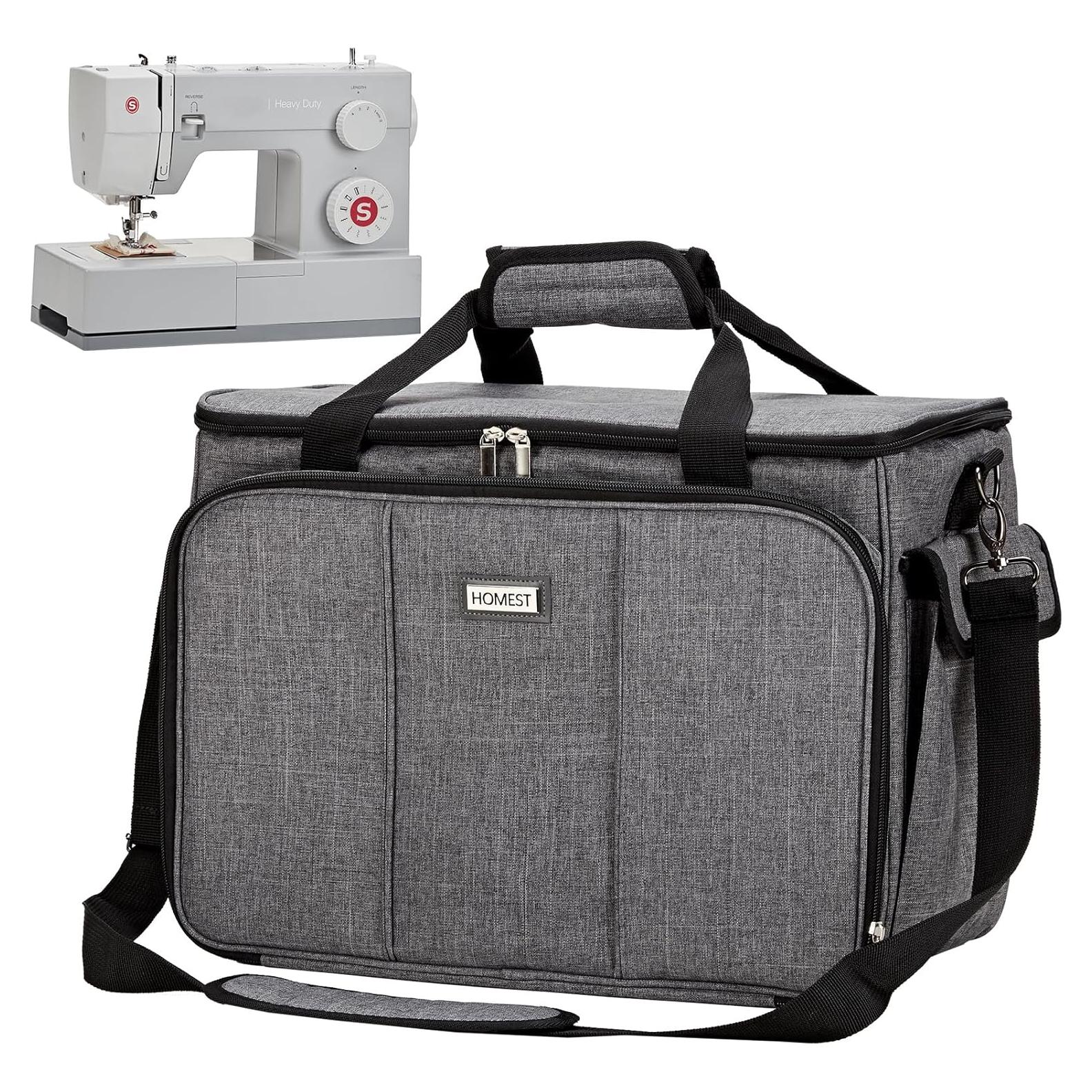 Funda para Máquina de Coser HOMEST Gris con Bolsillos 40.6x20.3x30.5cm