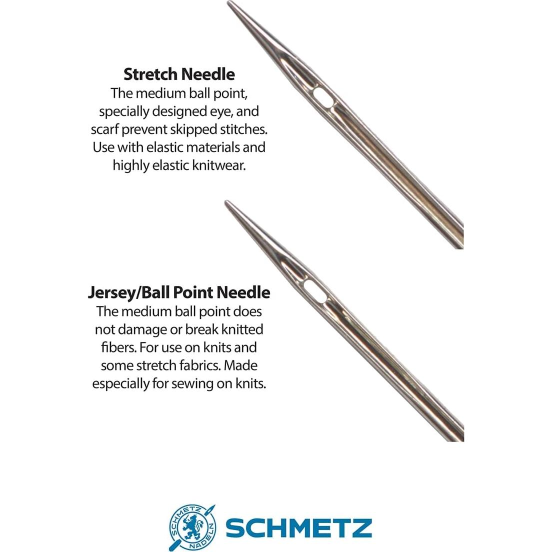 Paquete de agujas para máquina de coser SCHMETZ Stretch y Jersey