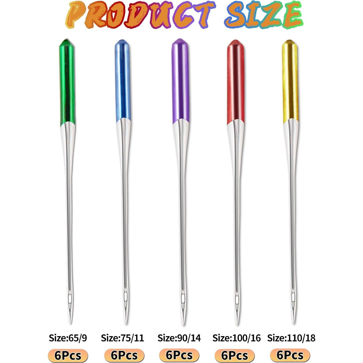 Agujas de Máquina de Coser Domthent 30pcs Universal HAX1