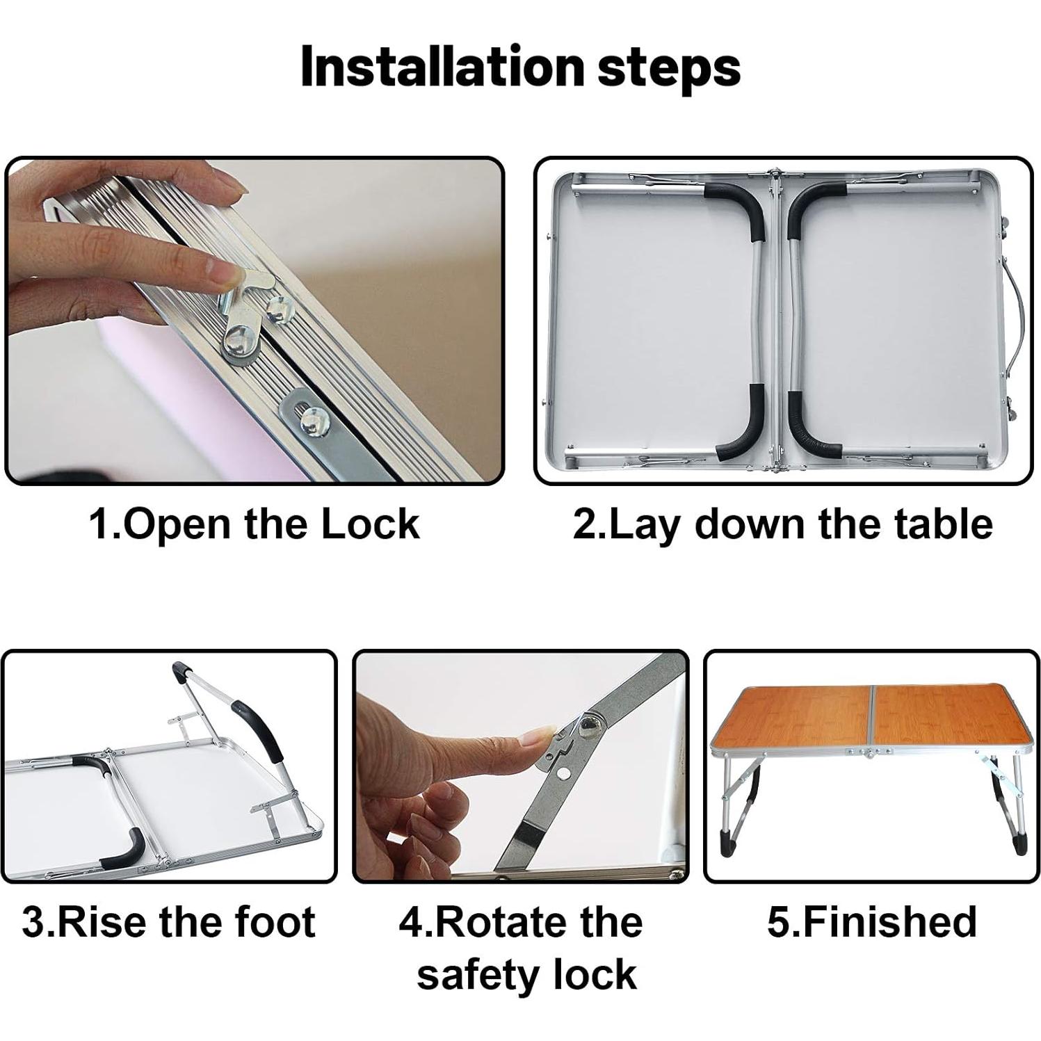 Mesa Plegable para Laptop Jucaifu con Compartimento Interno