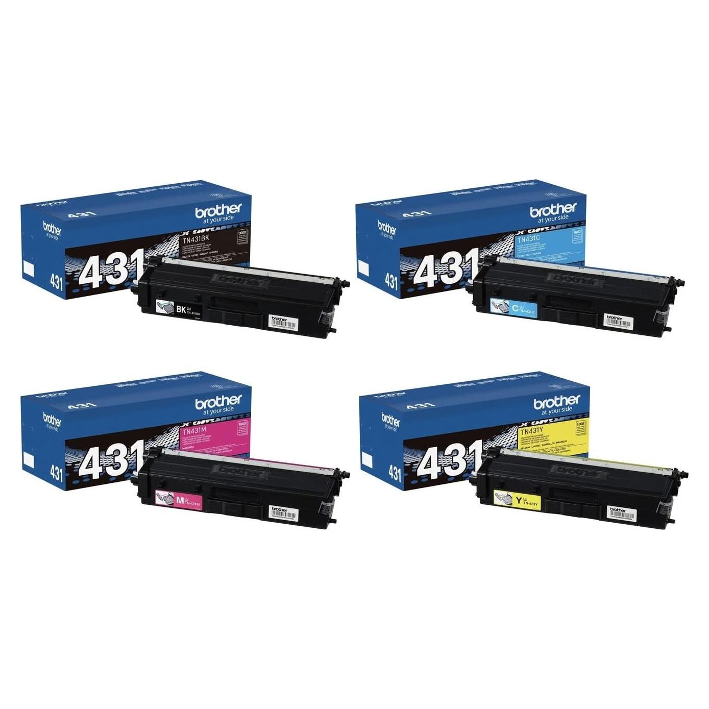 Conjunto de Tóner Brother TN431 4 Colores - Negro, Cian, Magenta, Amarillo