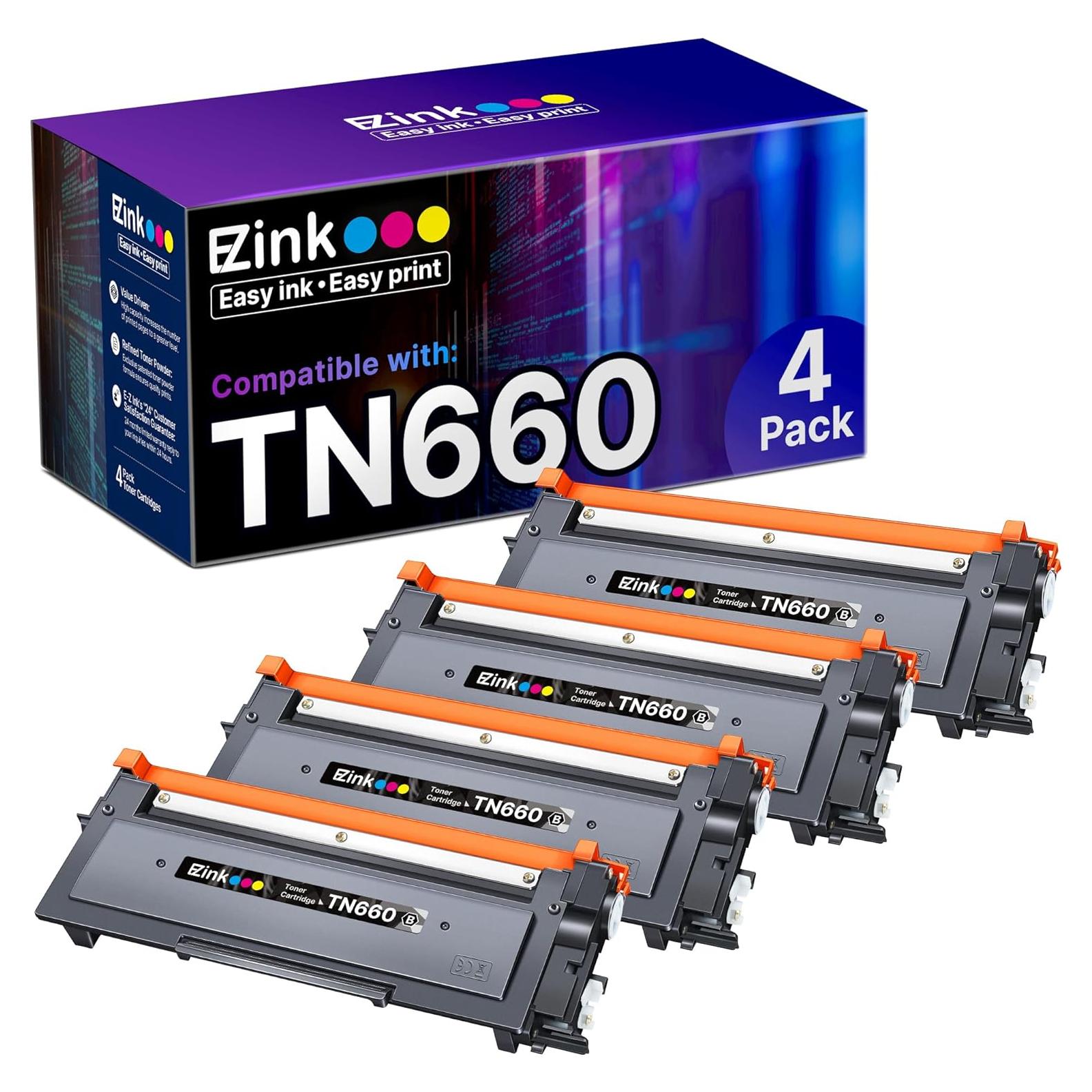 Cartucho de tóner E-Z Ink TN660 compatible Brother - 4 unidades