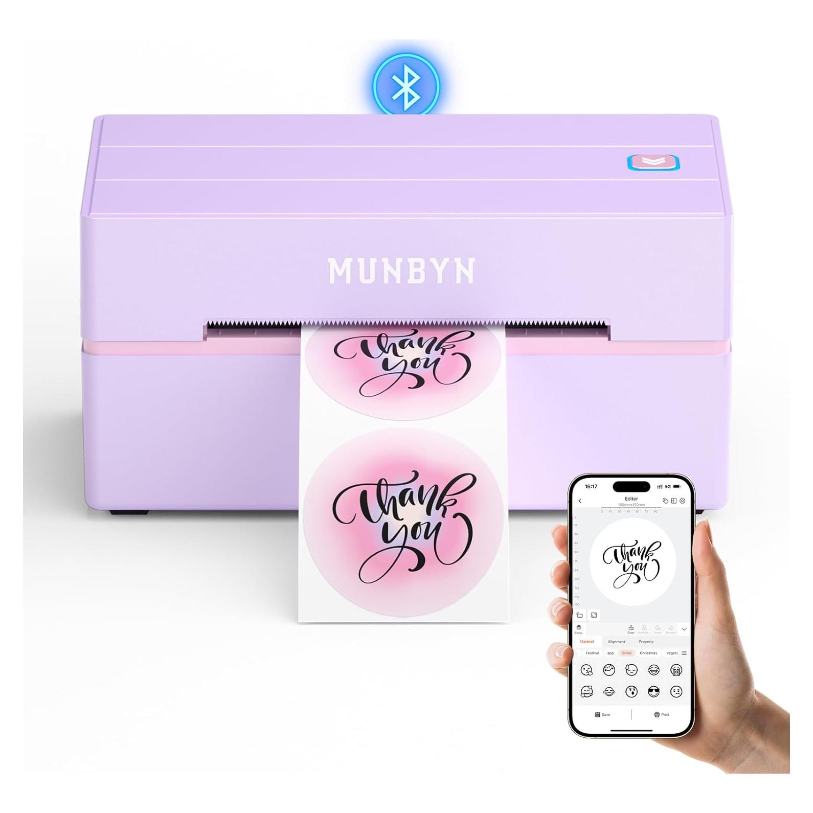 Impresora Térmica de Etiquetas MUNBYN 130B Bluetooth 4x6