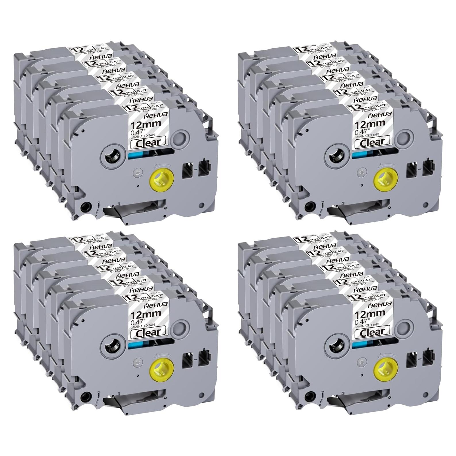 Cinta de Etiqueta Hehua 12mm Clara Compatible Brother TZe-131