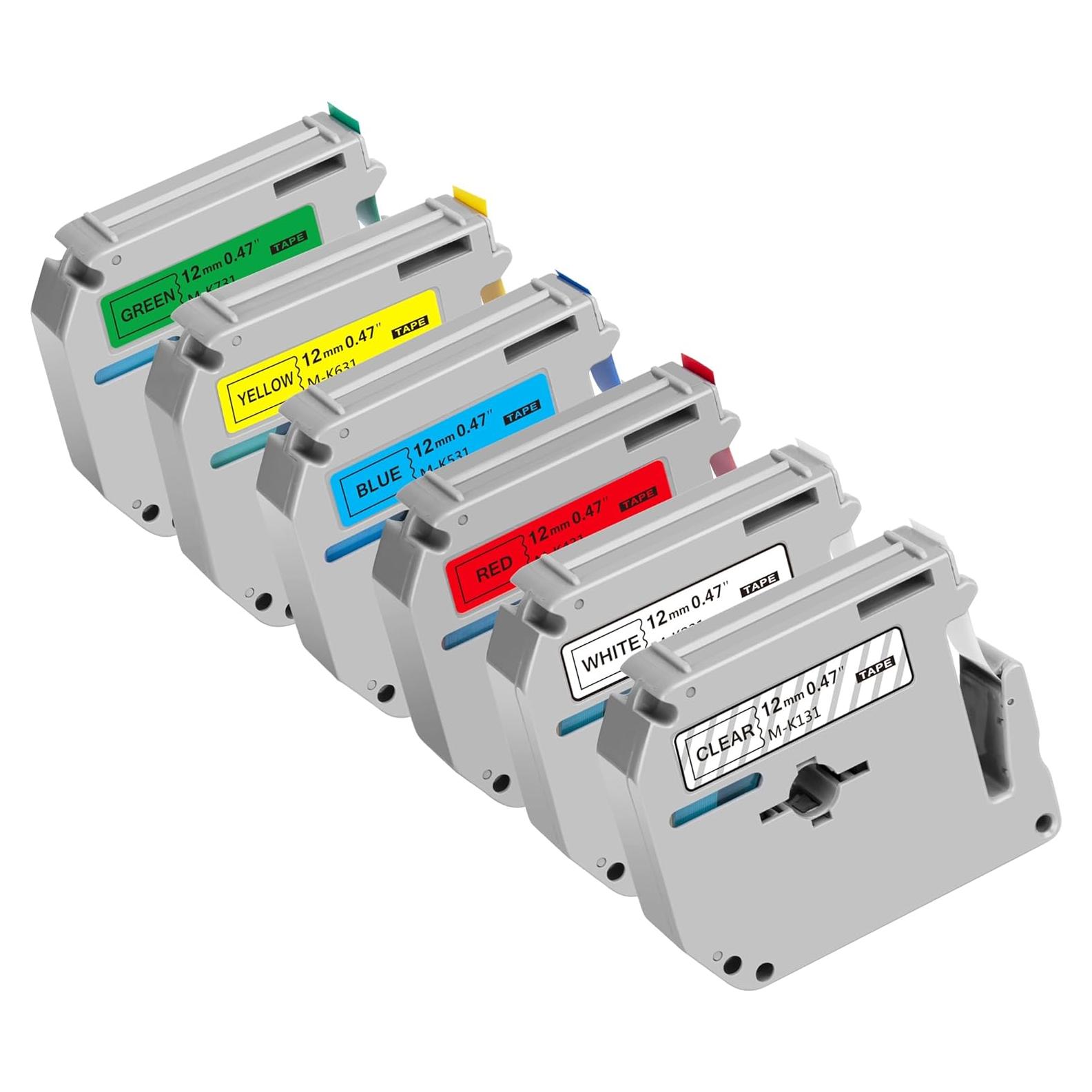 Cinta de Etiqueta Hehua M 12mm Compatible Brother MK-231 6PK