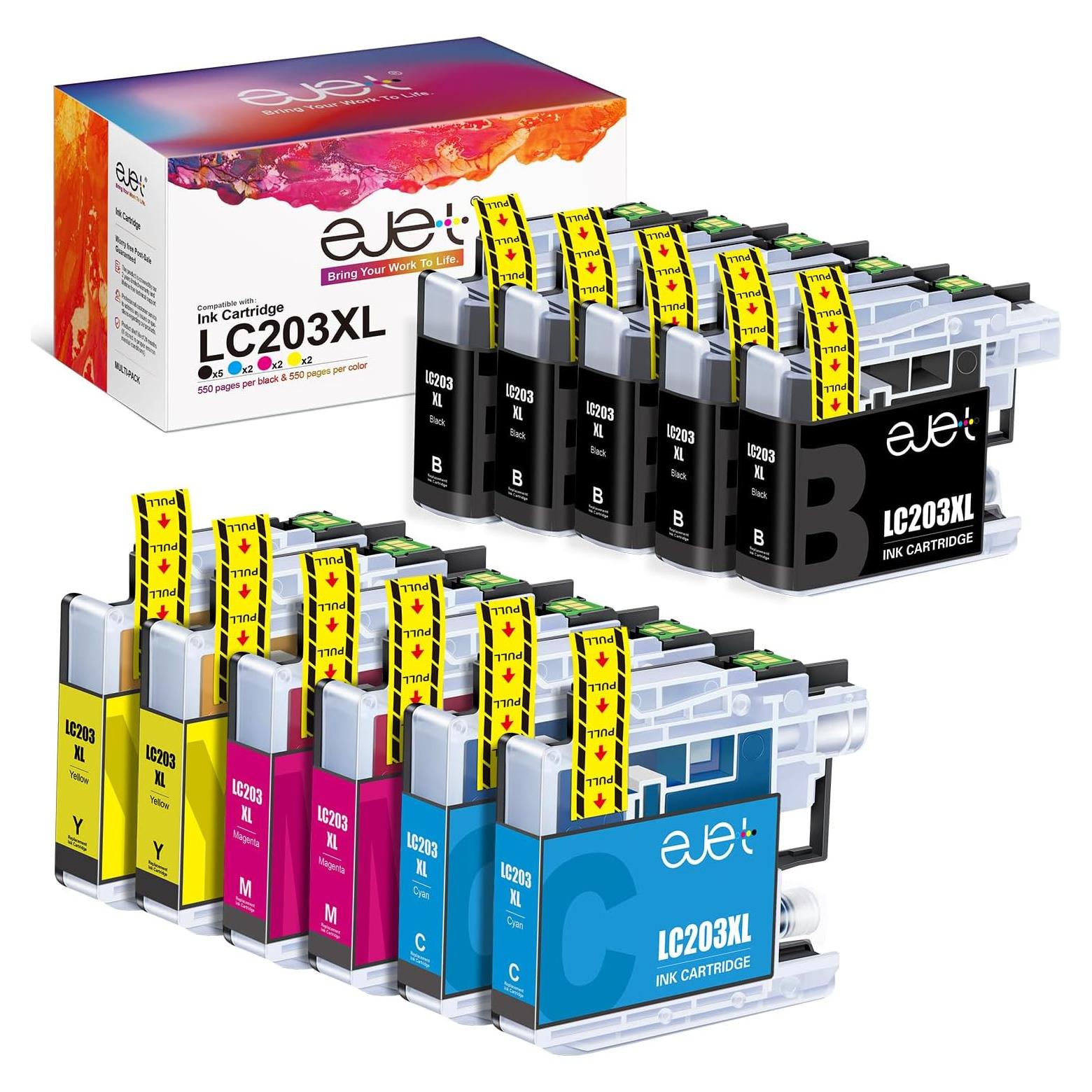 Cartuchos de tinta ejet LC203XL para Brother - 11 piezas