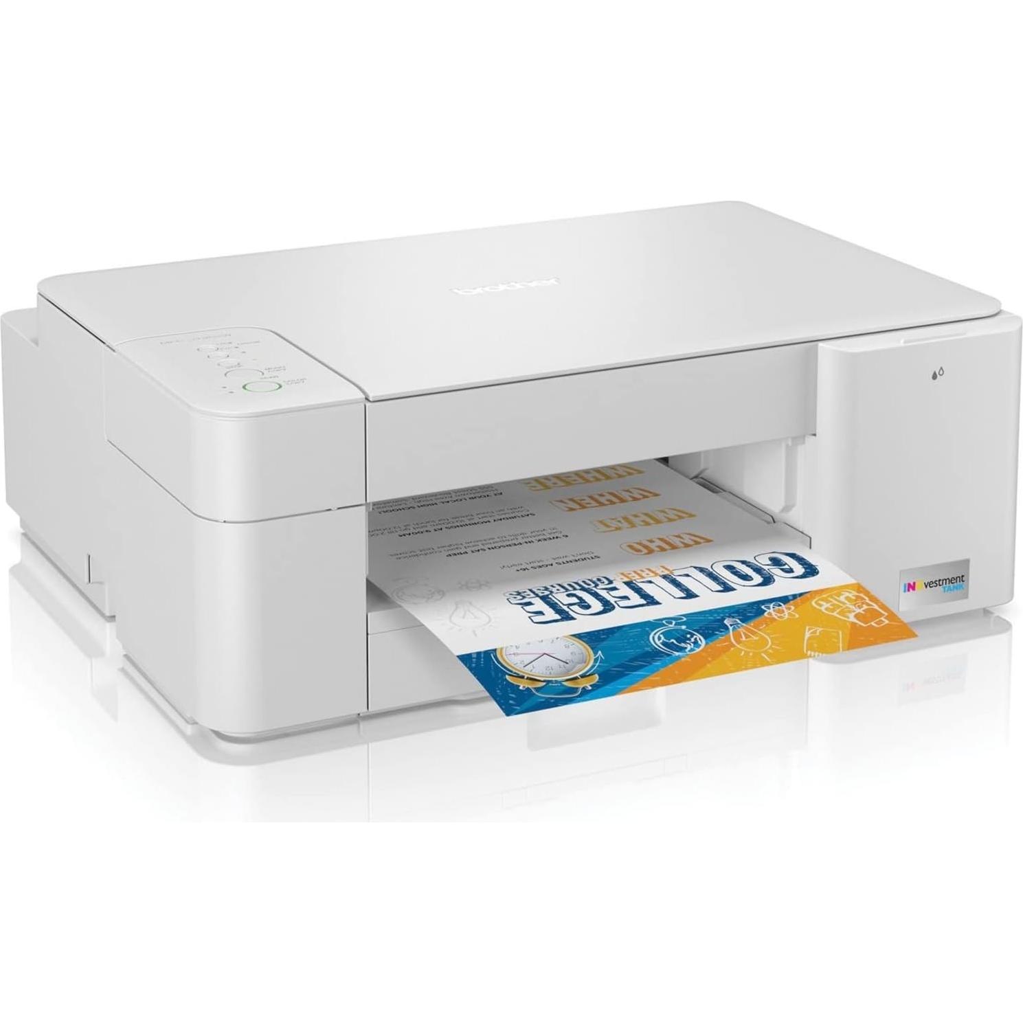 Brother MFC-J1205W INKvestment Tank Wireless Multi-Function Color Inkjet Printer with Up to 1-Year in Box,White LC4043PKS 3 Pack of Standard Yield Cyan, Magenta and Yellow Ink Cartridges