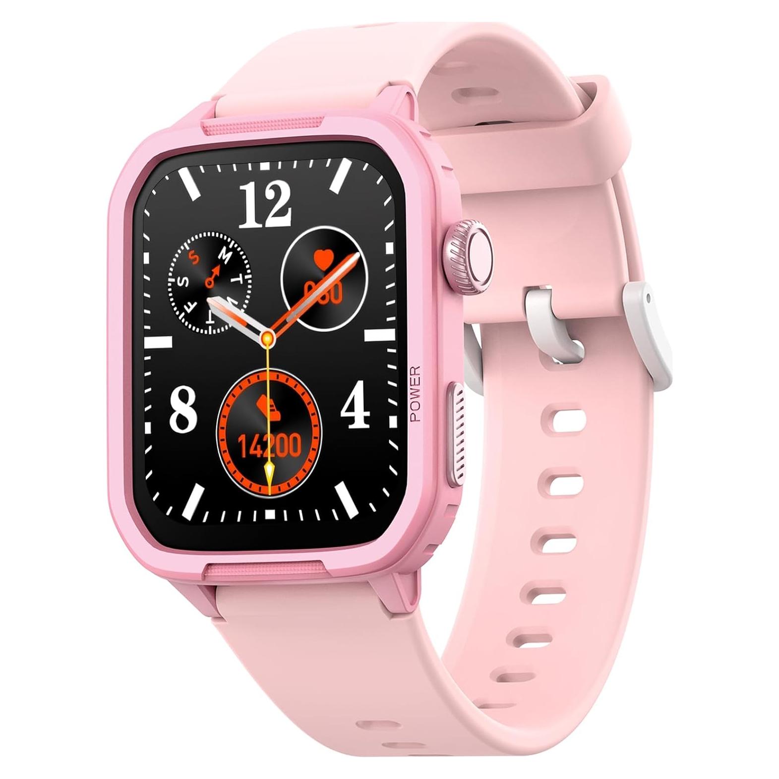 Reloj Inteligente SUPUKU H96 para Niños Rosa con Fitness