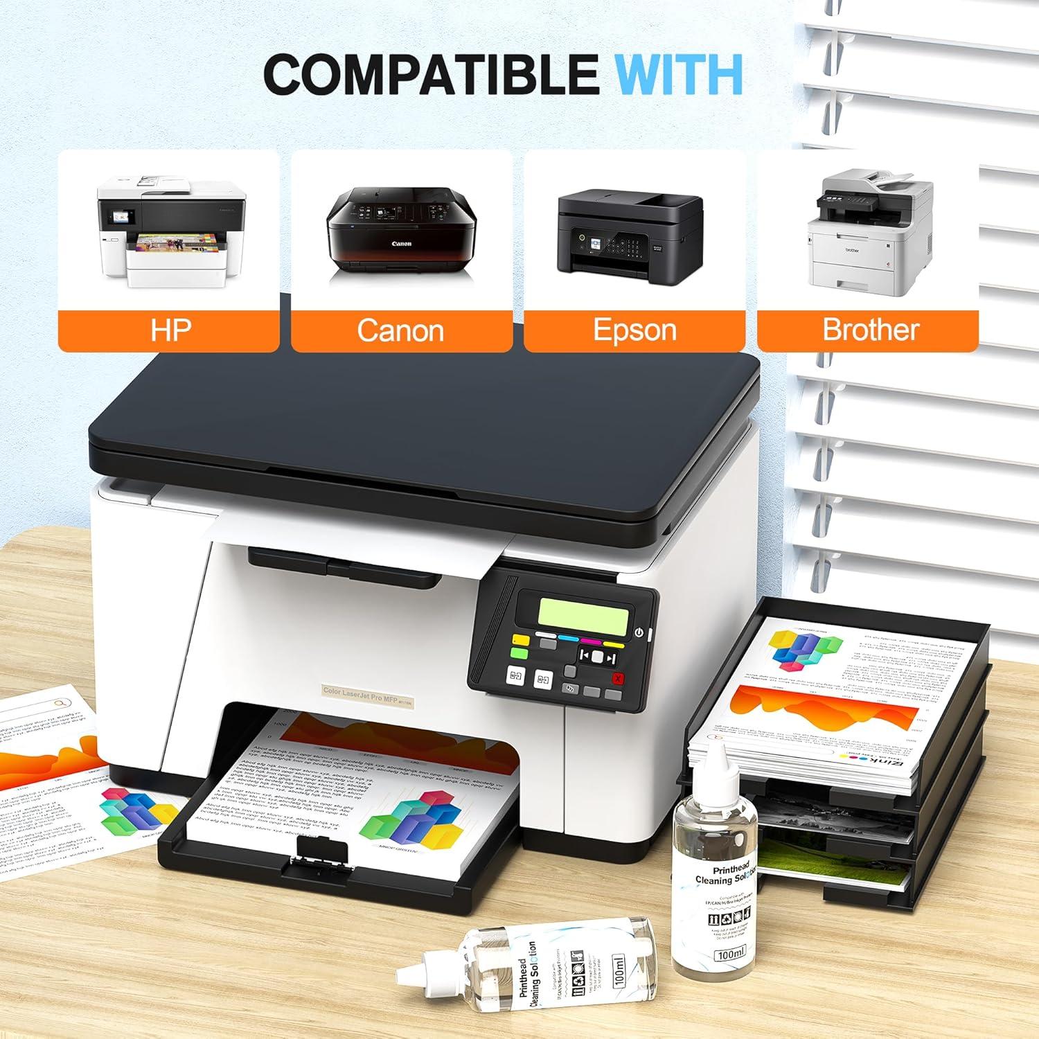 Kit de limpieza de cabezales E-Z Ink 100ml para impresoras HP/Epson/Canon/Brother