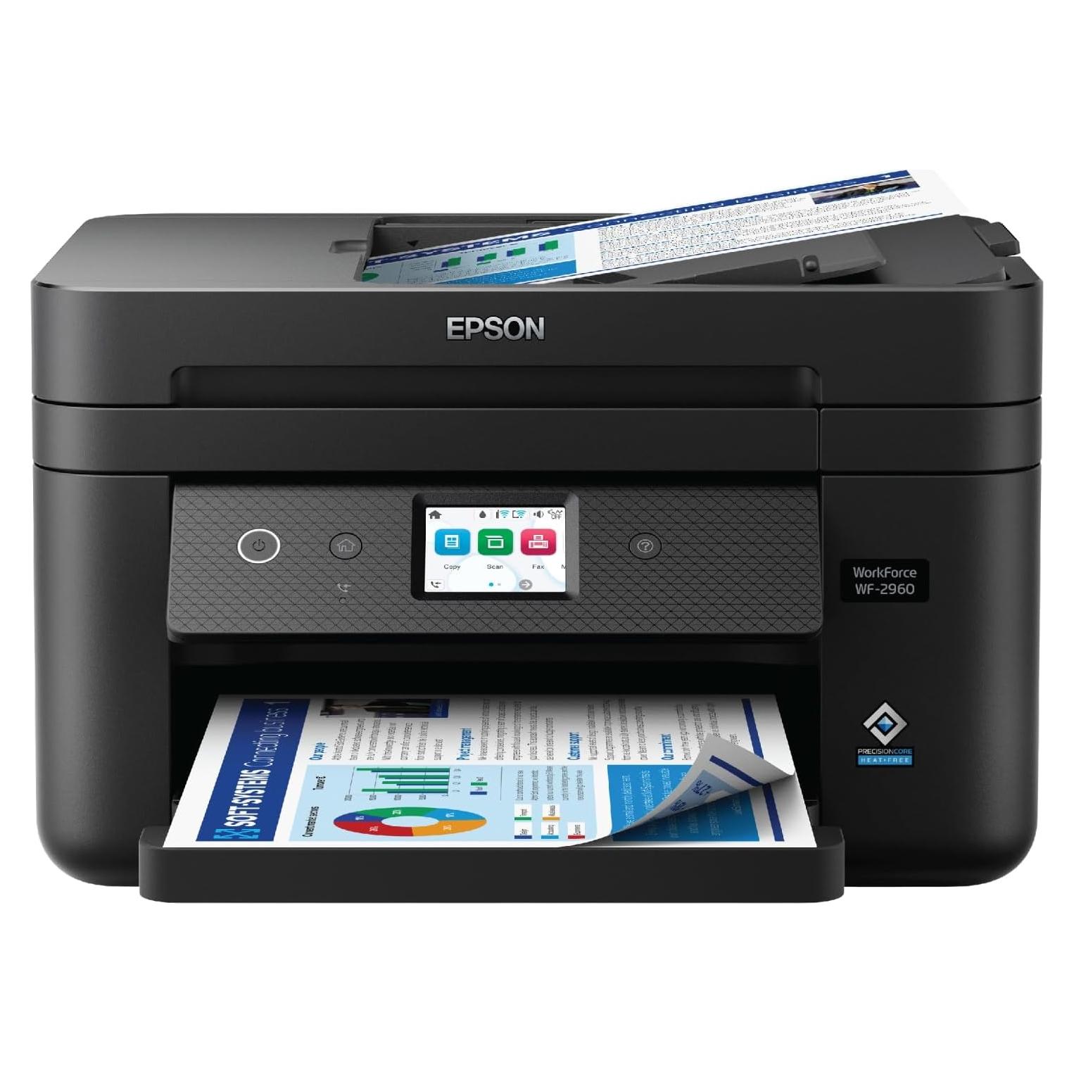 Impresora Todo-en-Uno Inalámbrica Epson WF-2960, Escaneo, Copia, Fax