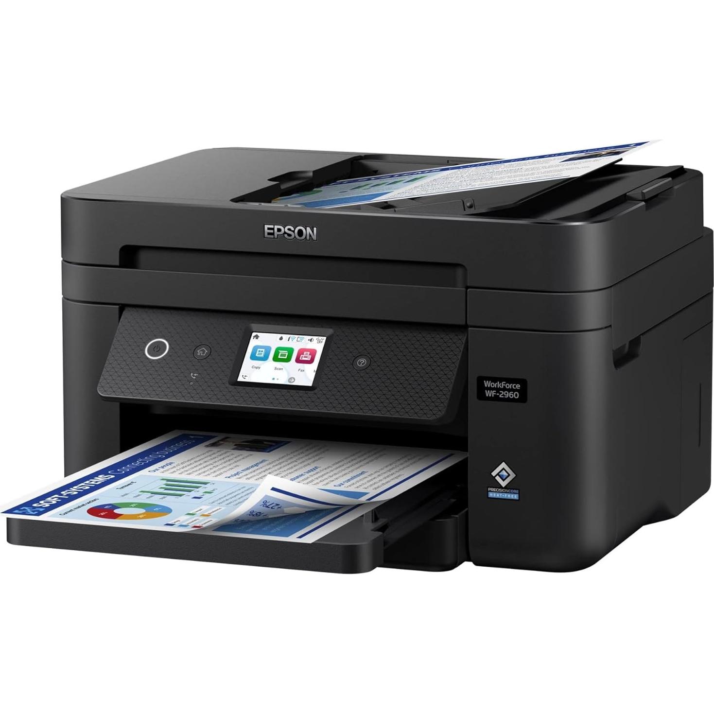 Impresora Todo-en-Uno Inalámbrica Epson WF-2960, Escaneo, Copia, Fax