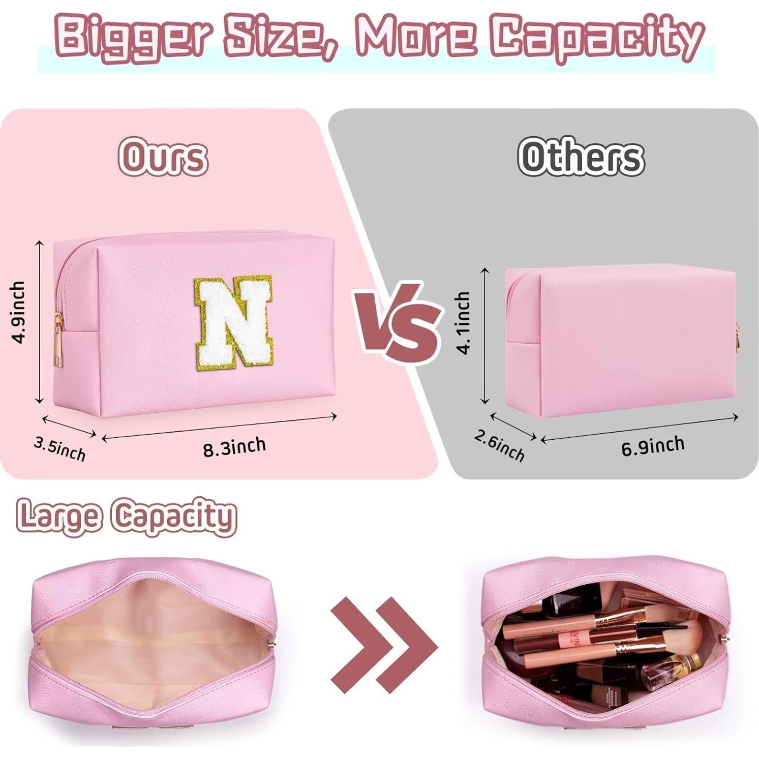 TOPEAST Bolsa de Maquillaje Personalizada Rosa 21x9x12 cm