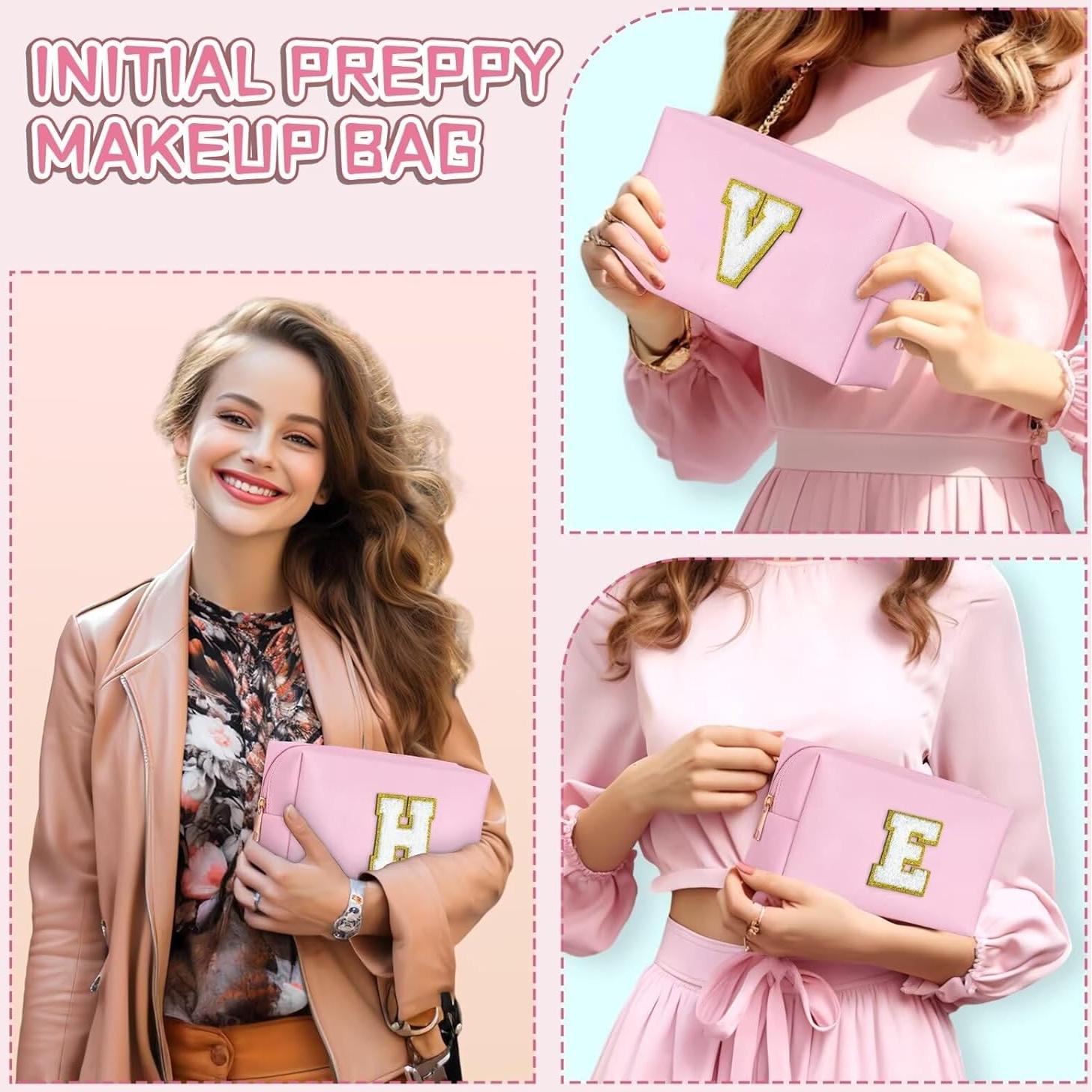 TOPEAST Bolsa de Maquillaje Personalizada Rosa 21x9x12 cm