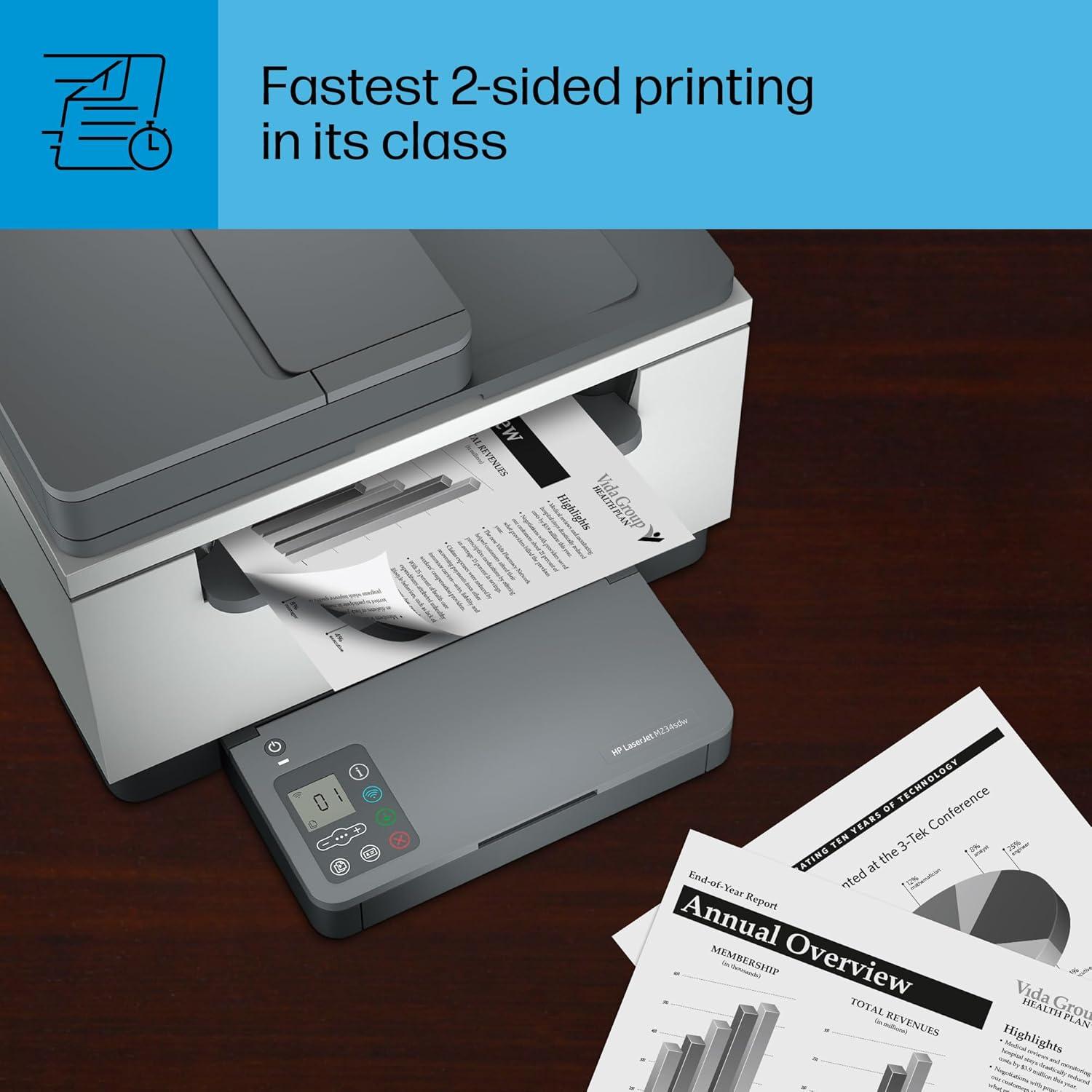 Laserjet MFP M234sdw Wireless Printer, Print, scan, Copy, Fast speeds, Easy Setup, Mobile Printing, Best-for-Small Teams