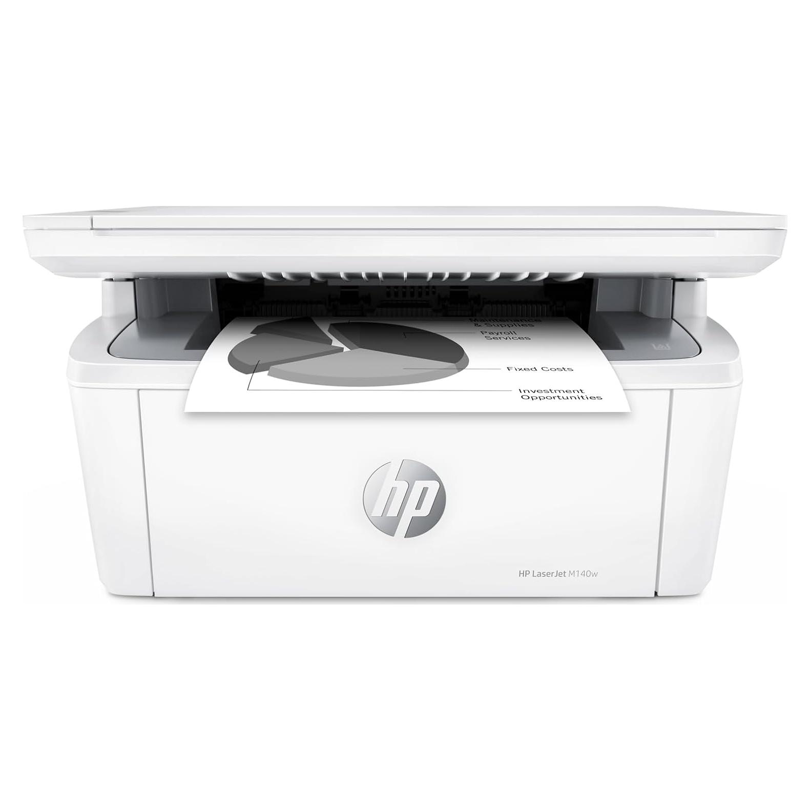 Impresora Multifuncional Láser HP LaserJet MFP M140w - Inalámbrica, Escanea y Copia