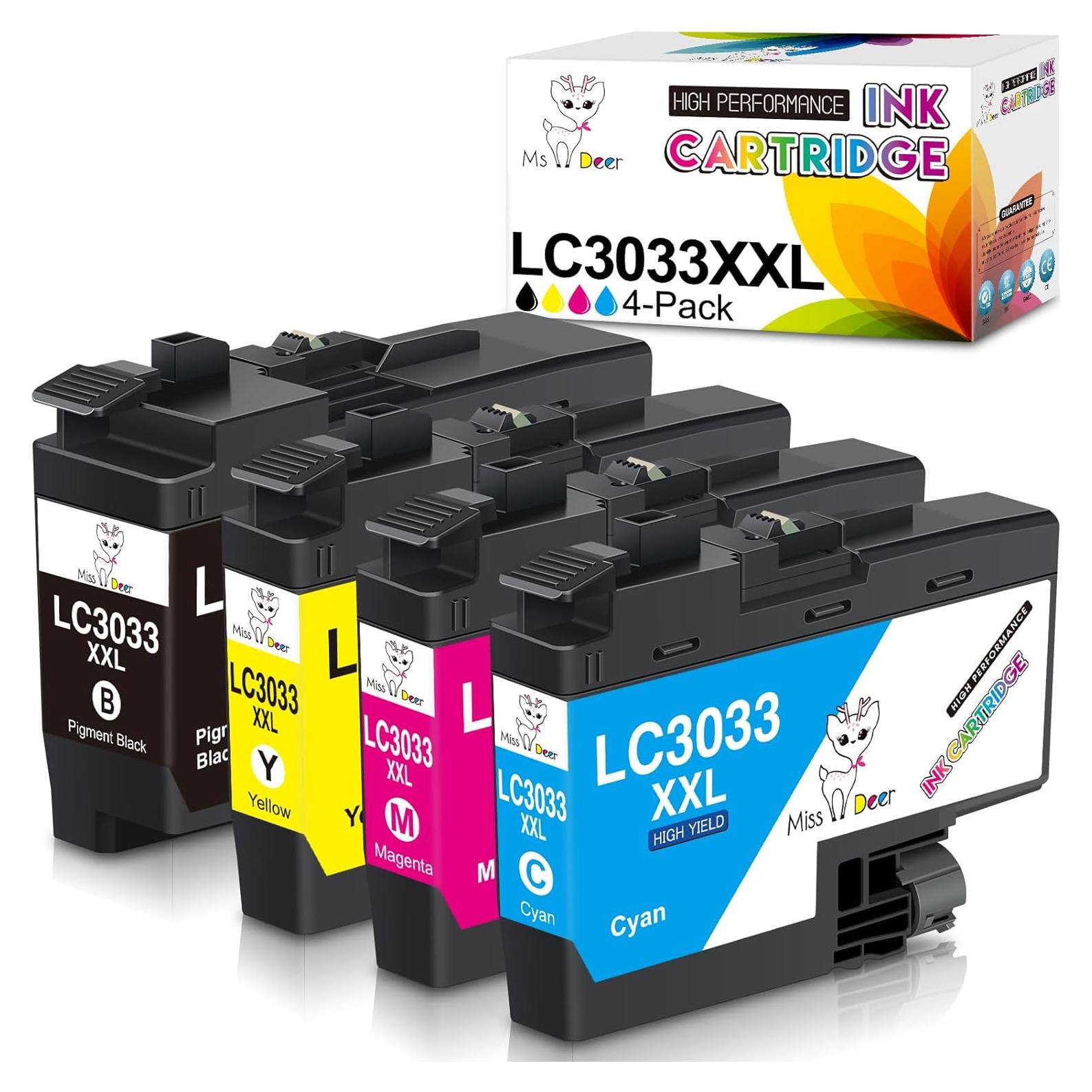 Cartuchos de tinta Miss Deer LC3033 BK/C/M/Y - 4 Pack compatible