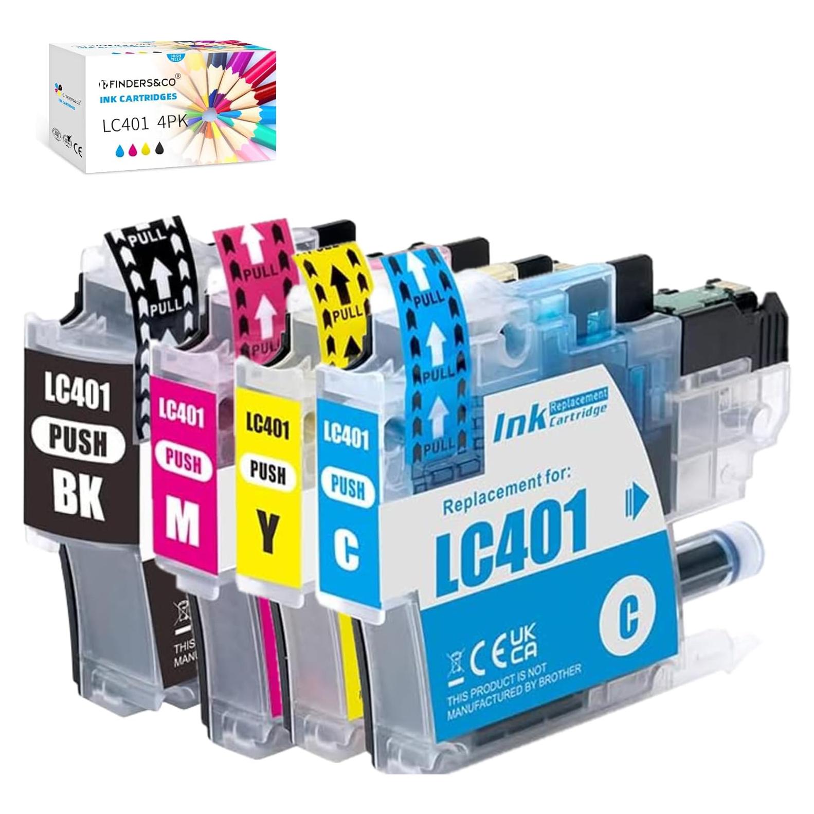 Cartuchos de Tinta F FINDERS&CO LC401 - 4 Colores (1BK, 1C, 1M, 1Y)