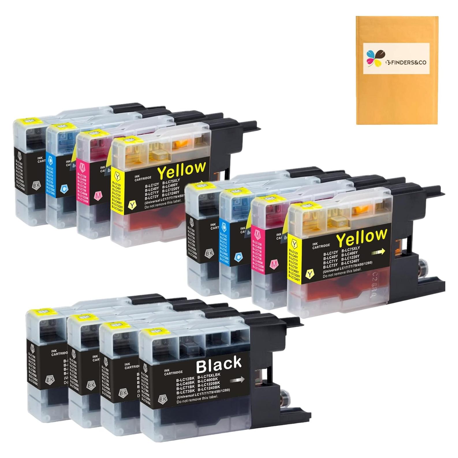 Cartuchos de tinta F FINDERS&CO LC75 para Brother - 12 unidades