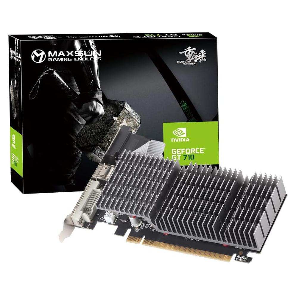 Tarjeta Gráfica MAXSUN GeForce GT 710 2GB Perfil Bajo
