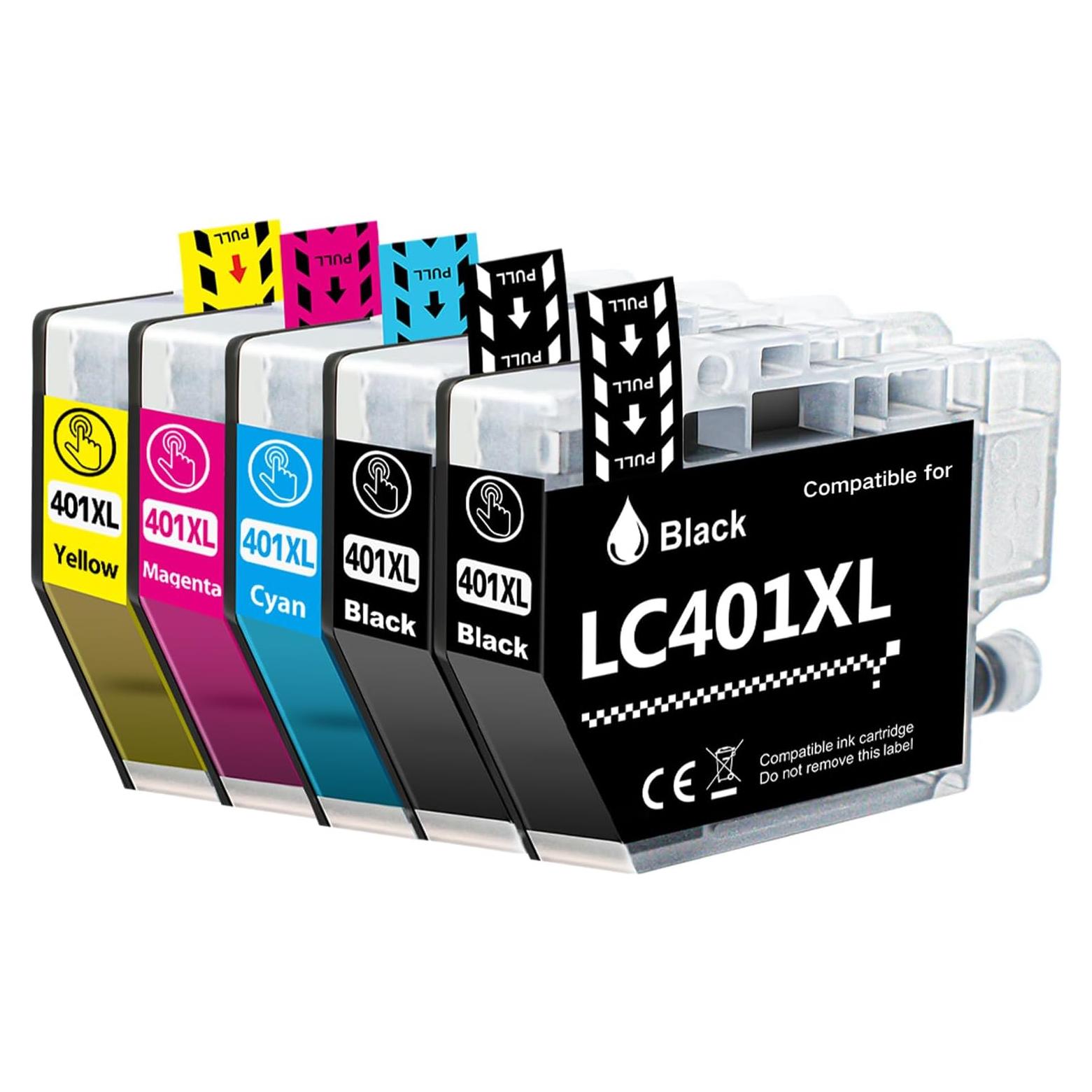 Cartuchos de tinta INSCMYK LC401XL compatibles para Brother
