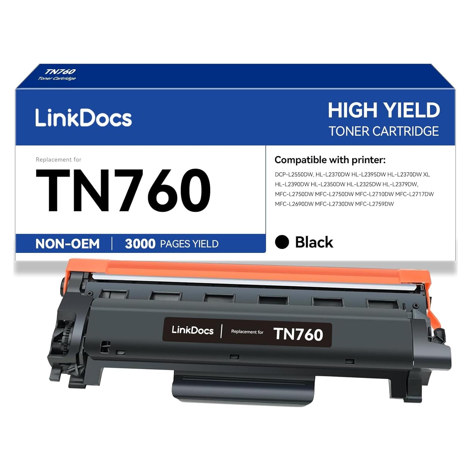 Cartucho de Tóner TN760 Alta Capacidad Brother 3000 Páginas