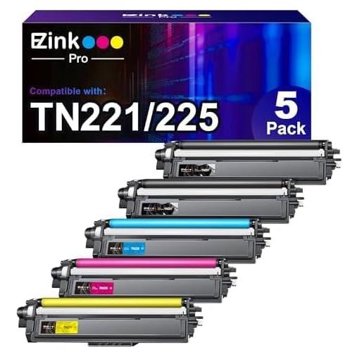 Cartuchos de Tóner E-Z Ink Pro TN221 TN225 para Brother - Paquete de 5