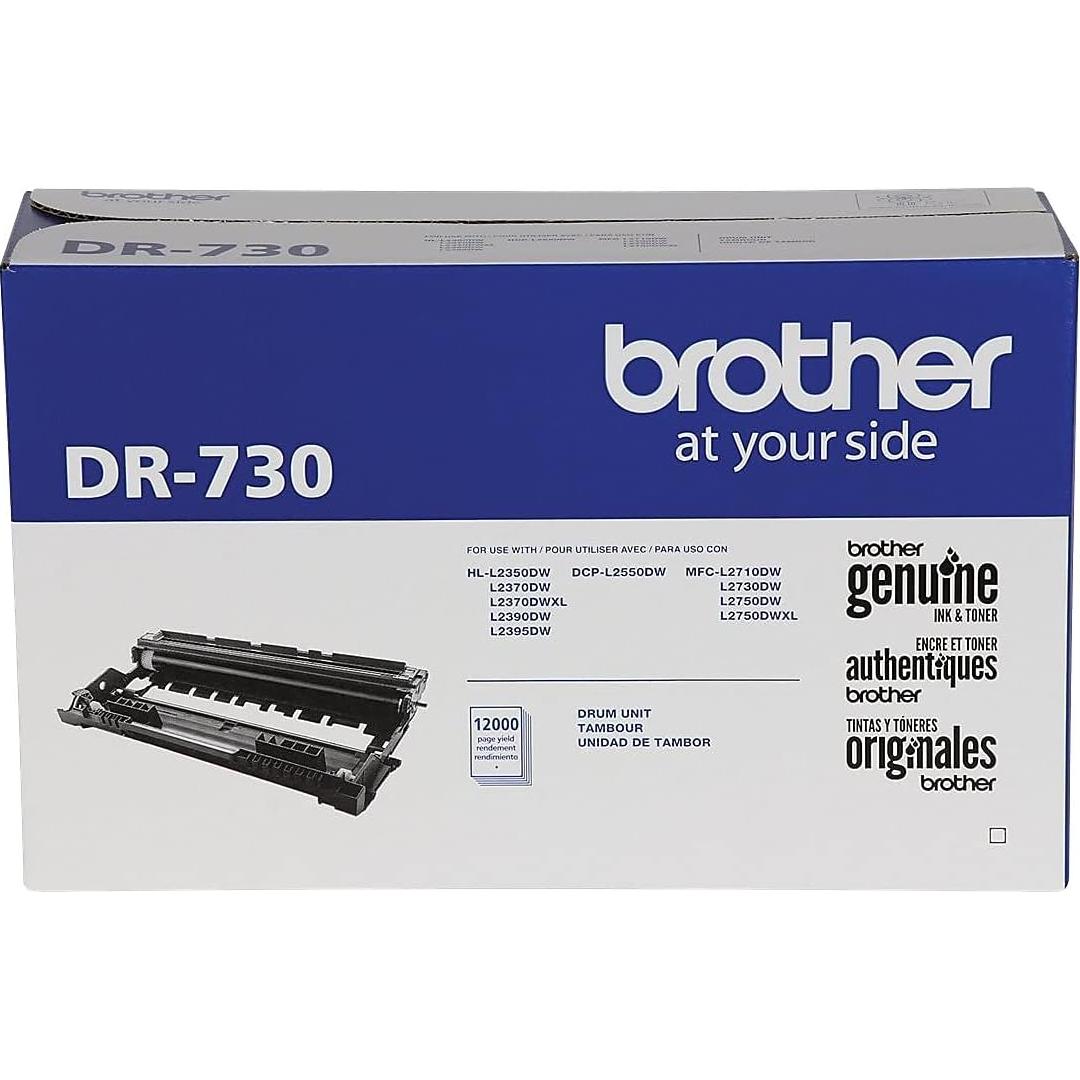 Unidad de tambor Brother DR-730, 12,000 páginas, compatible