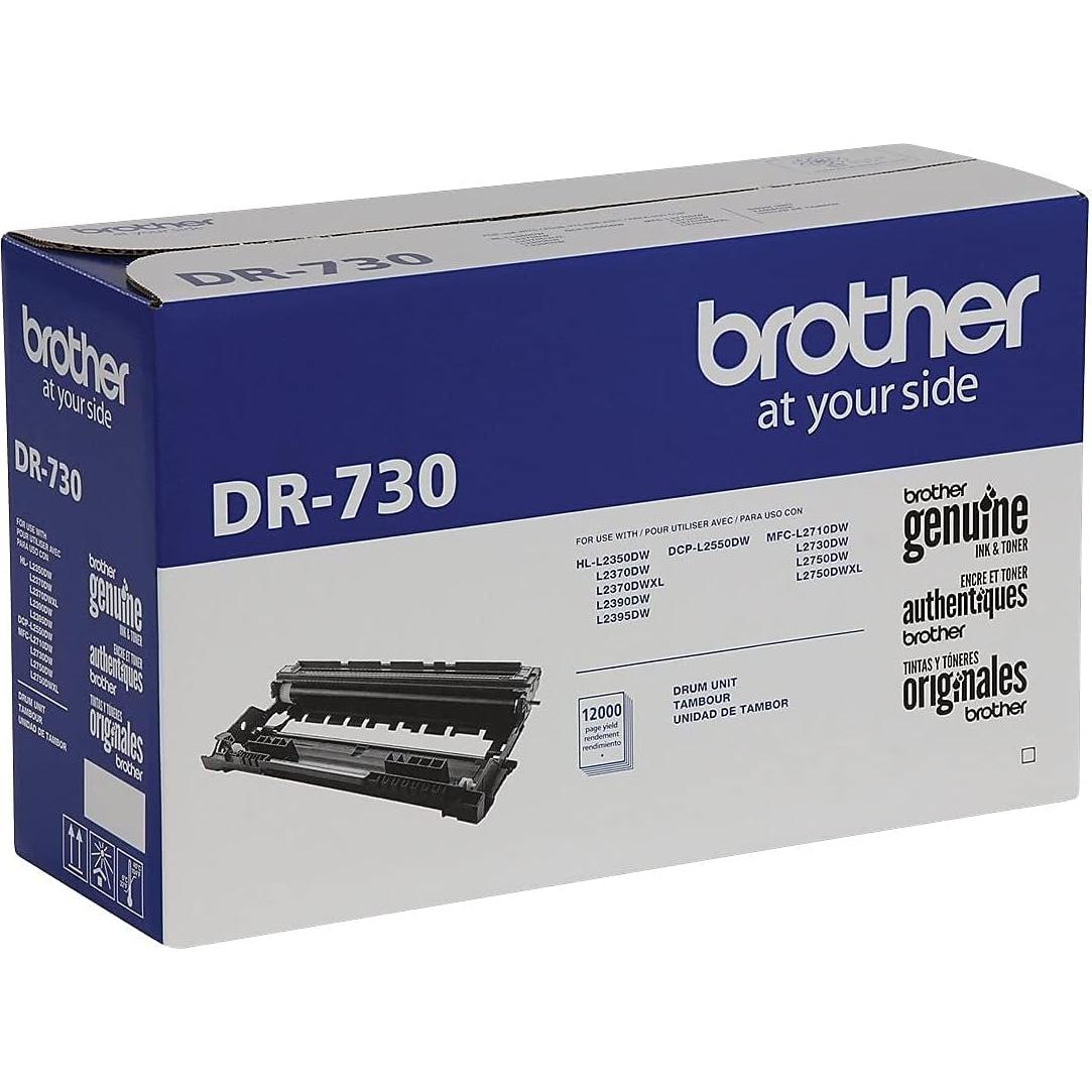 Unidad de tambor Brother DR-730, 12,000 páginas, compatible