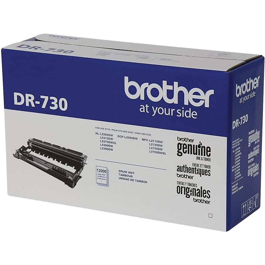 Unidad de tambor Brother DR-730, 12,000 páginas, compatible