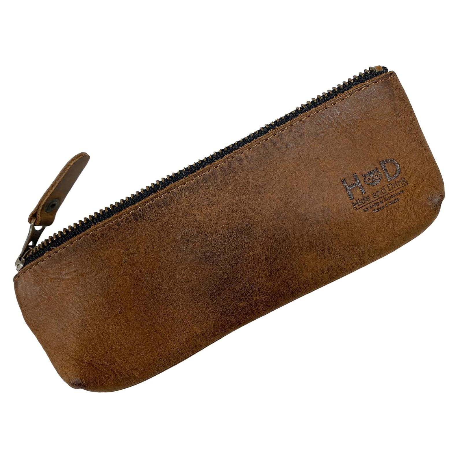 Estuche Rectangular para Lápices Hide & Drink 20x7.6cm Cuero