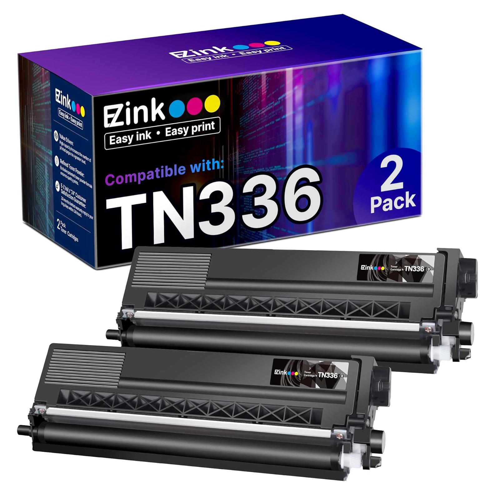 Cartucho de Tóner E-Z Ink TN336 Negro Compatible Brother (2 Piezas)