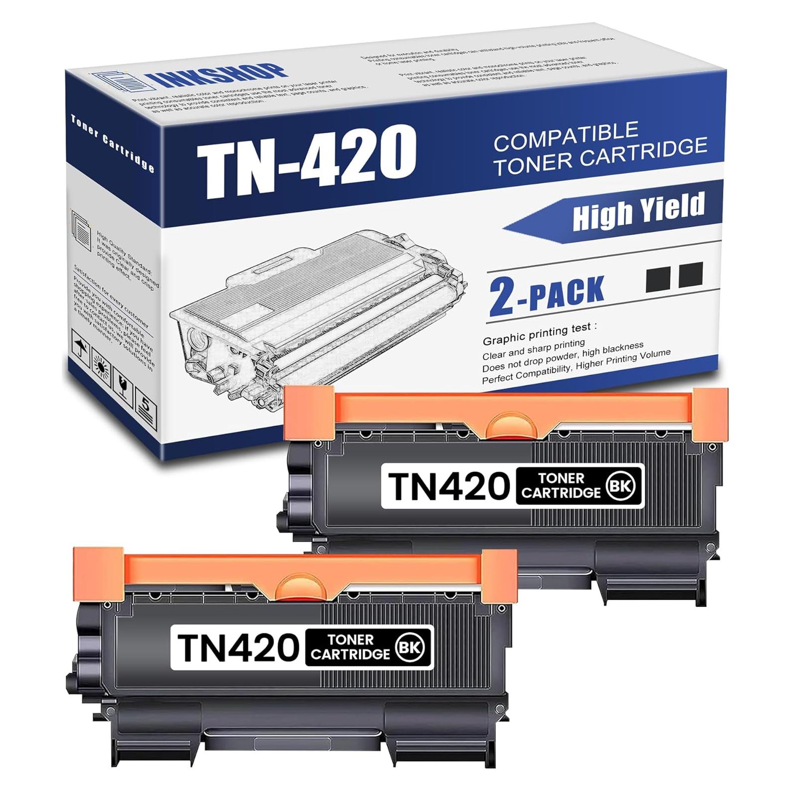 Cartucho de tóner negro INKSHOP TN-420 compatible para Brother