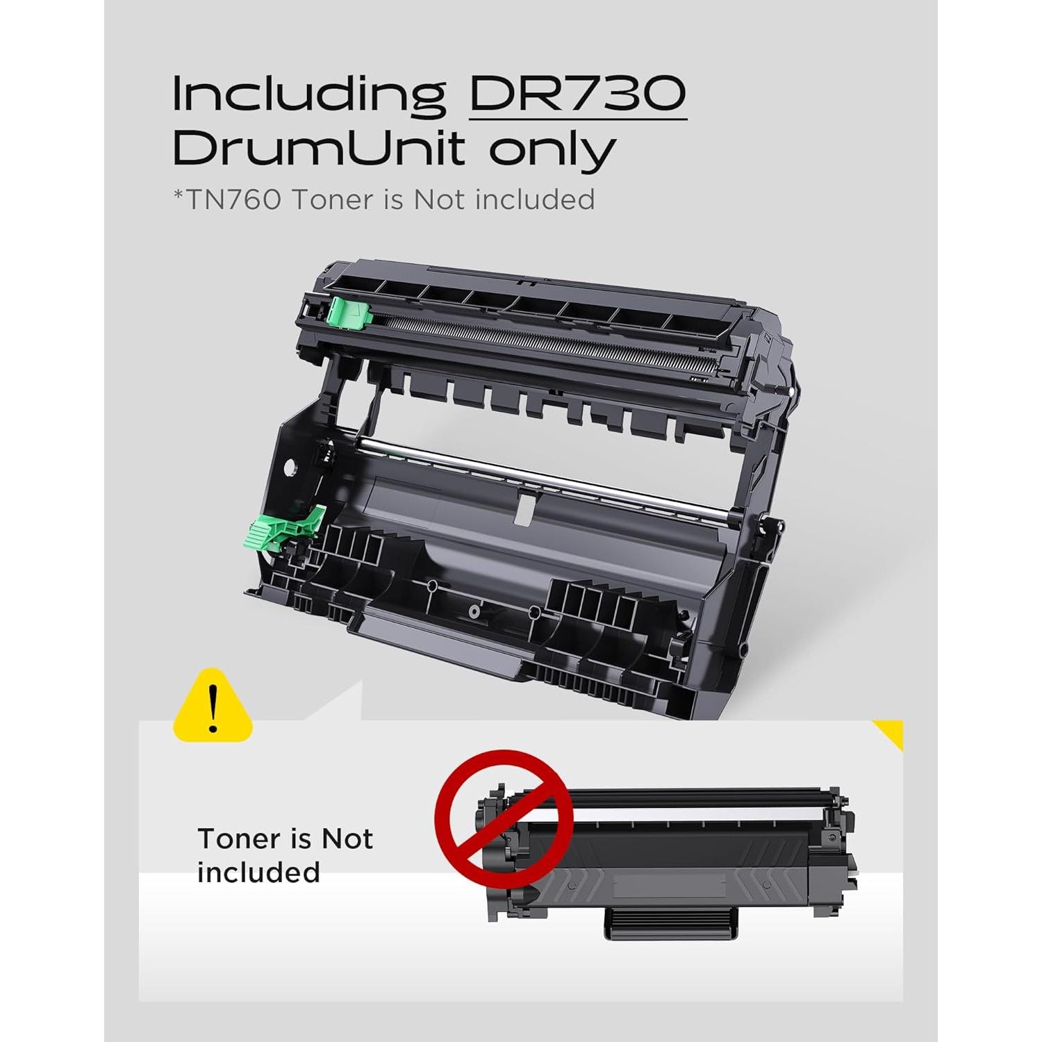 Unidad de tambor DR730 Brother - 2 piezas, 12000 páginas