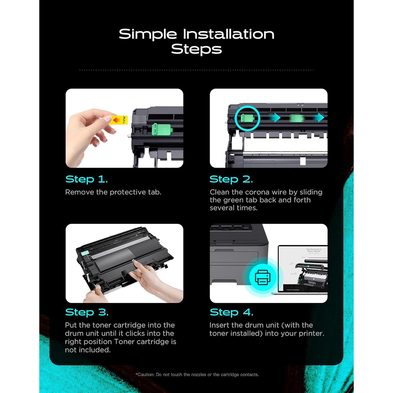 Unidad de tambor DR730 Brother - 2 piezas, 12000 páginas