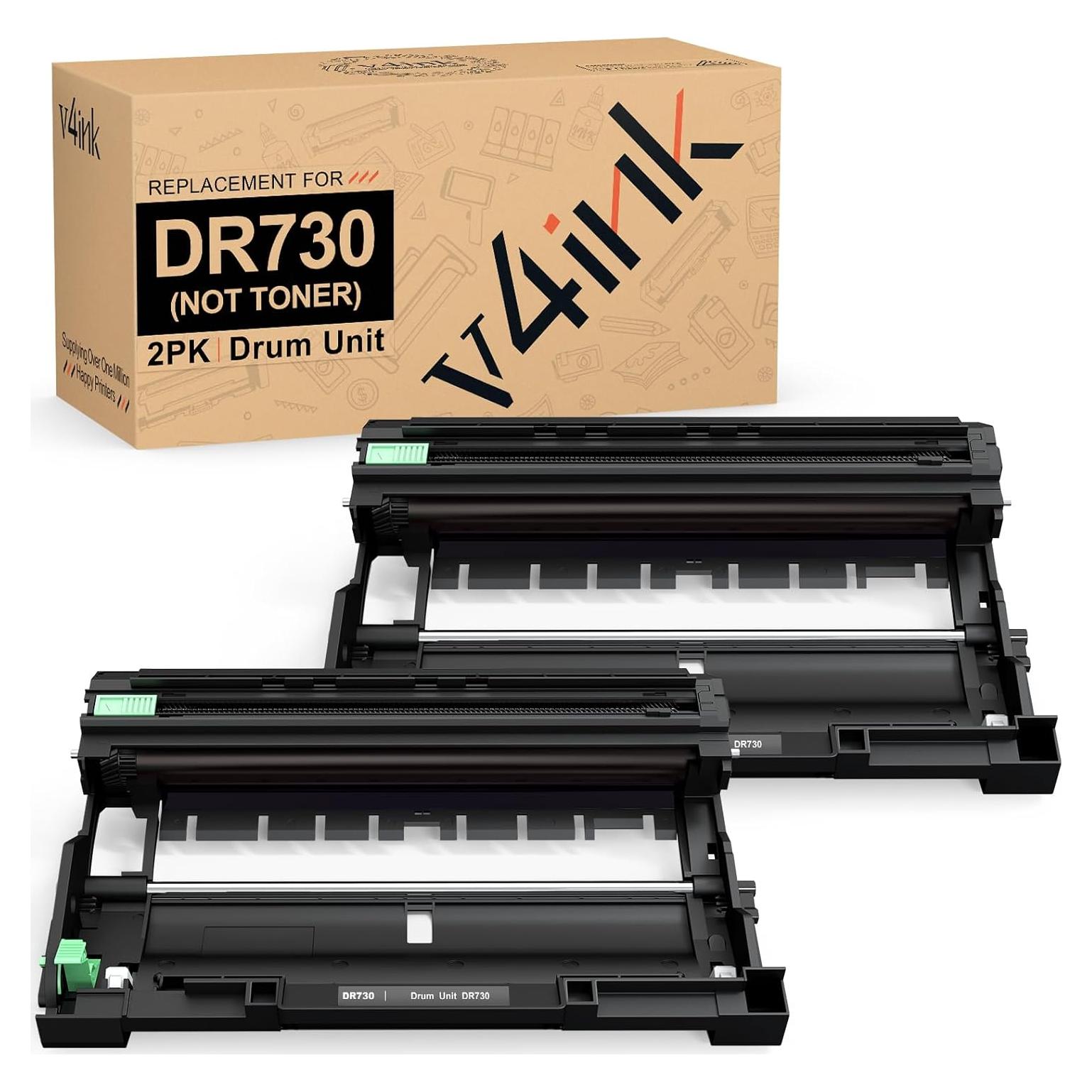 Tambor Compatible v4ink DR730 2PK para Brother HL y MFC