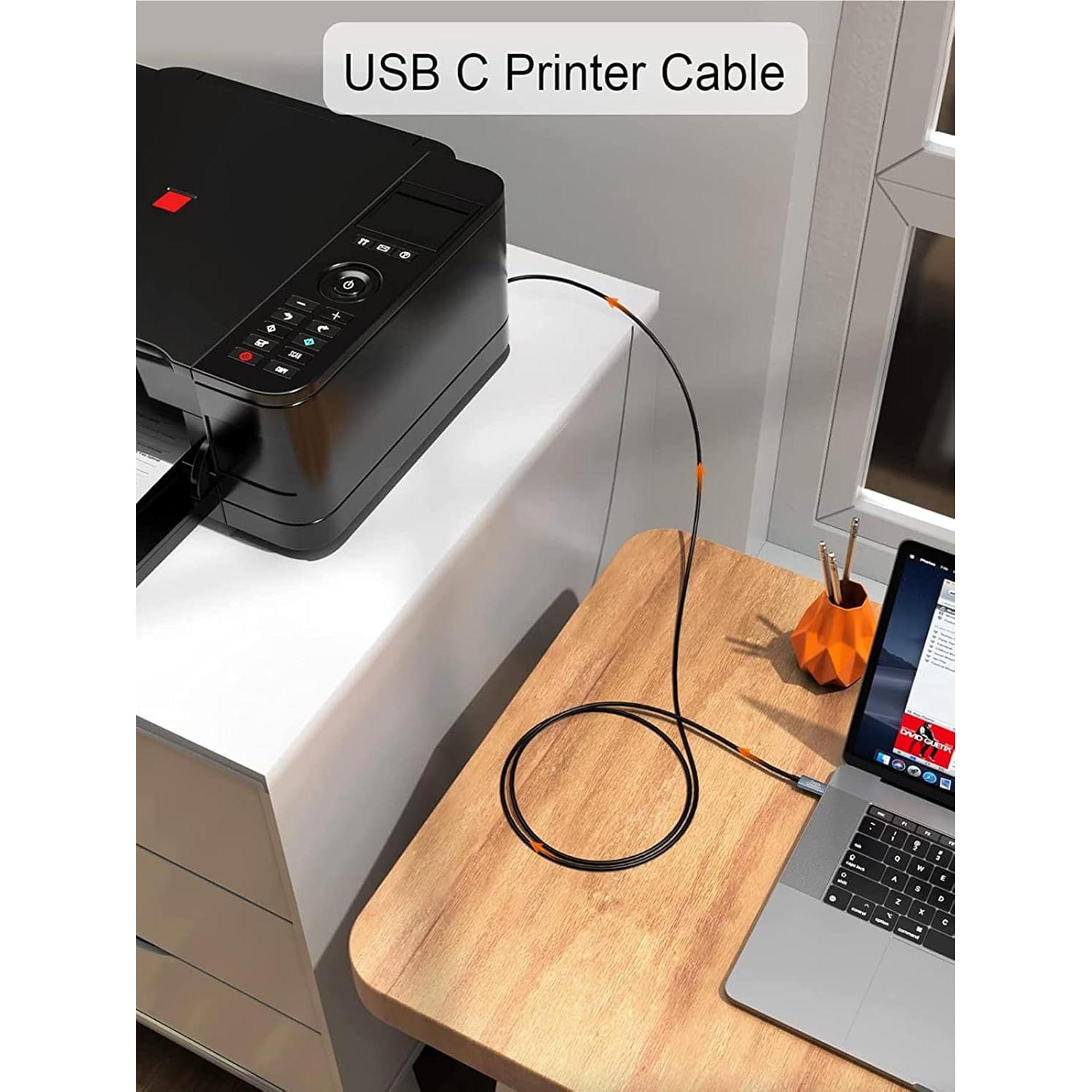 Cable de Impresora USB-C a USB-B 2.0 CableCreation 2 m