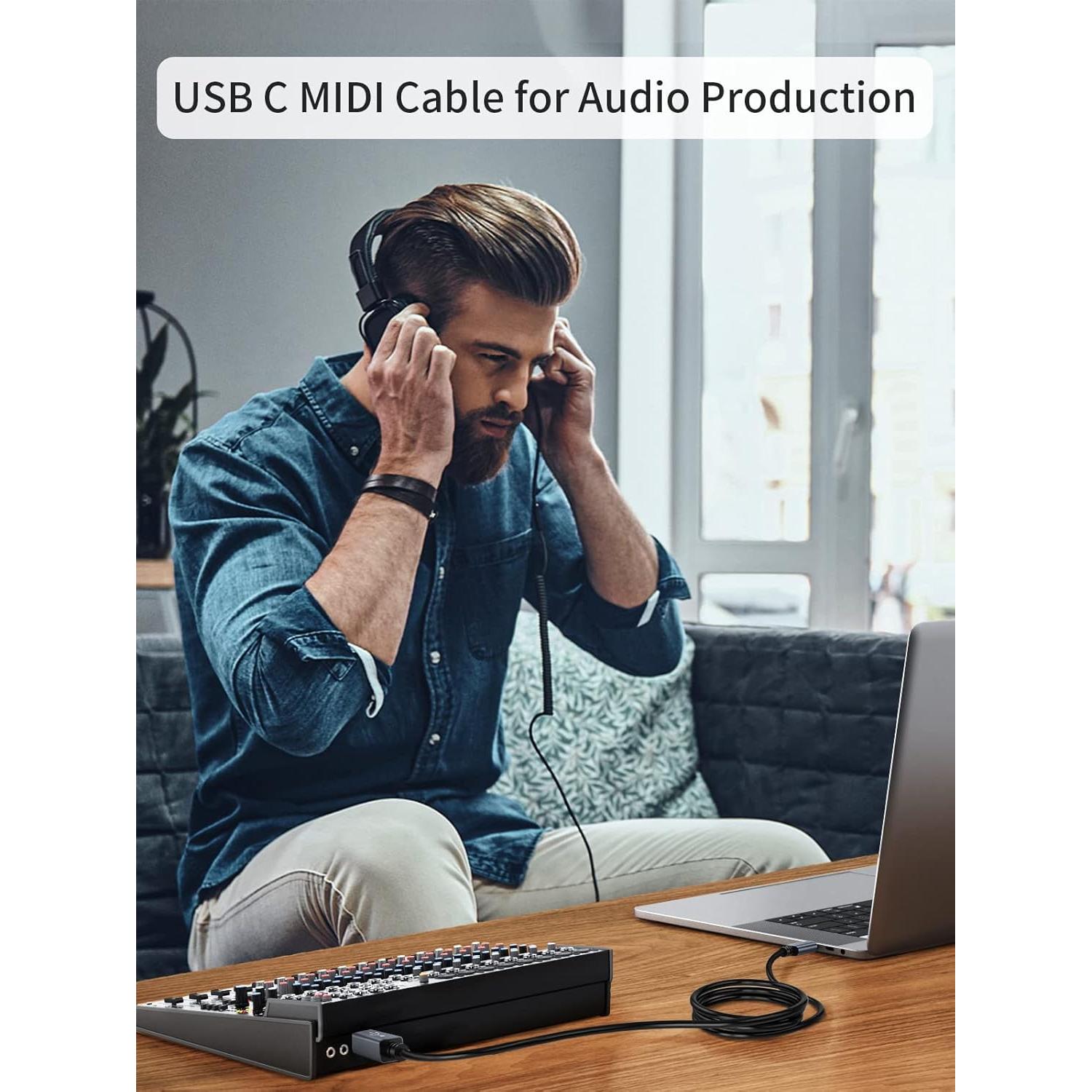 Cable de Impresora USB-C a USB-B 2.0 CableCreation 2 m