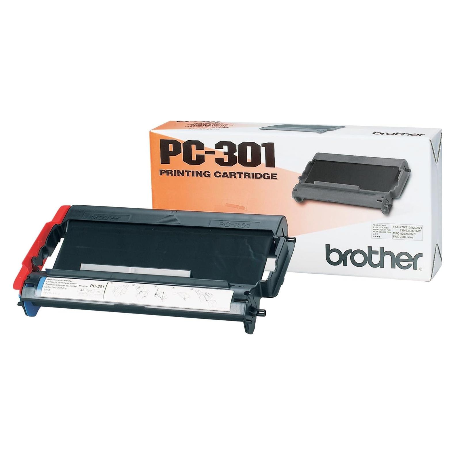 Cartucho de Fax Brother PC-301 Negro - Rinde 250 Páginas