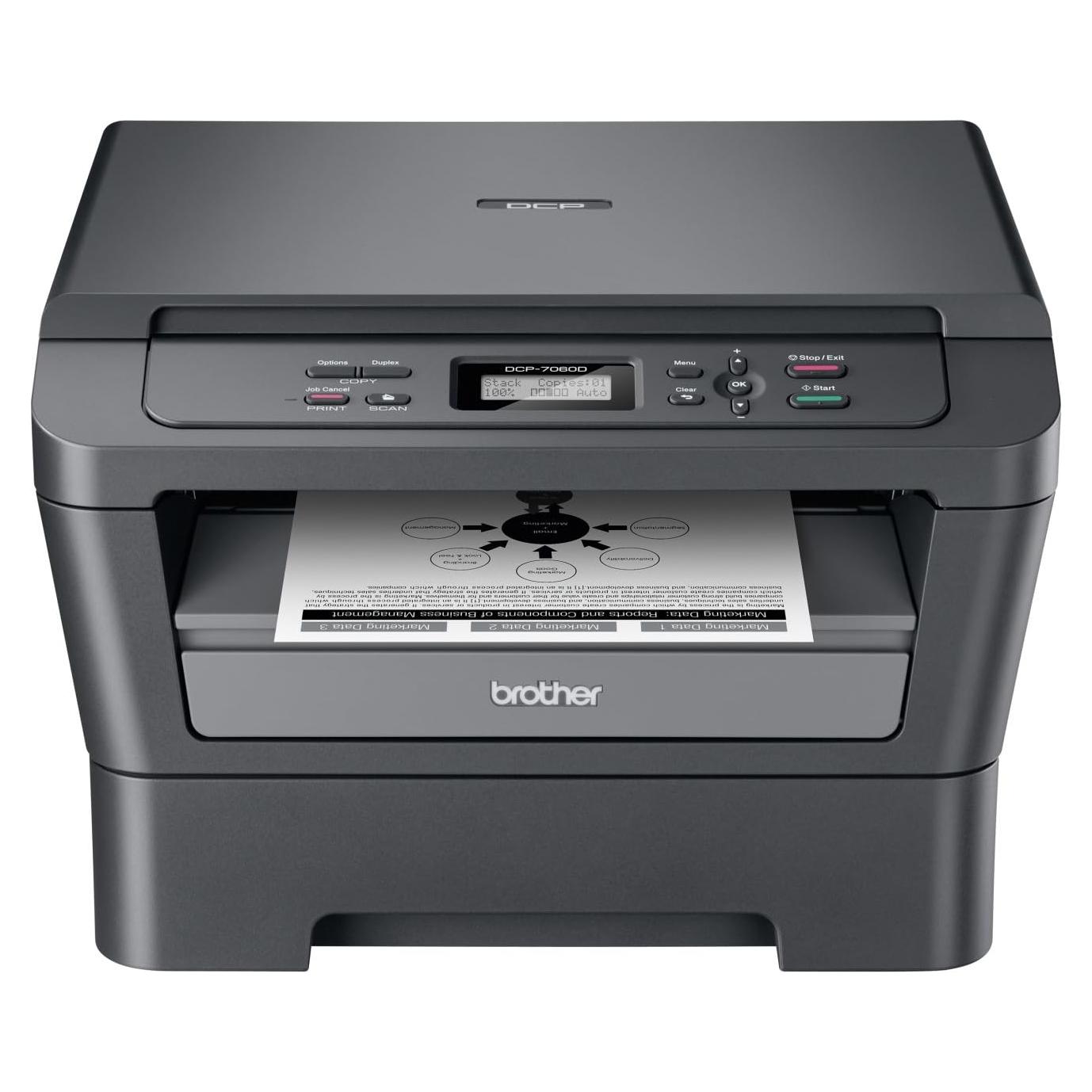 Impresora Multifuncional Láser Brother DCP-7060D - Monocromo