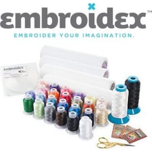 Kit de Inicio Bordado Embroidex - Hilo, Estabilizadores y Agujas