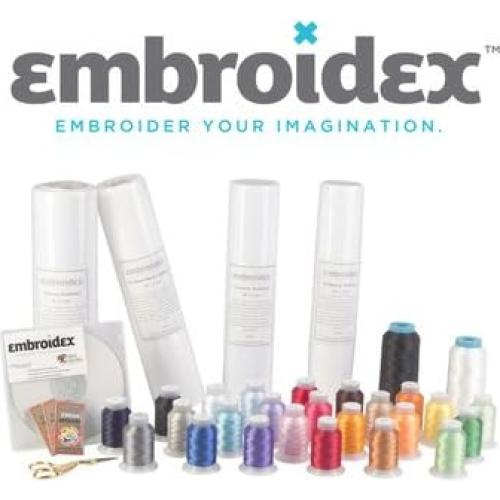 Kit de Inicio Bordado Embroidex - Hilo, Estabilizadores y Agujas