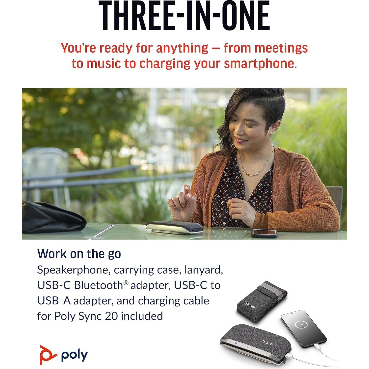 Altavoz Bluetooth Poly Sync 20+ USB-C - Reducción de Ruido