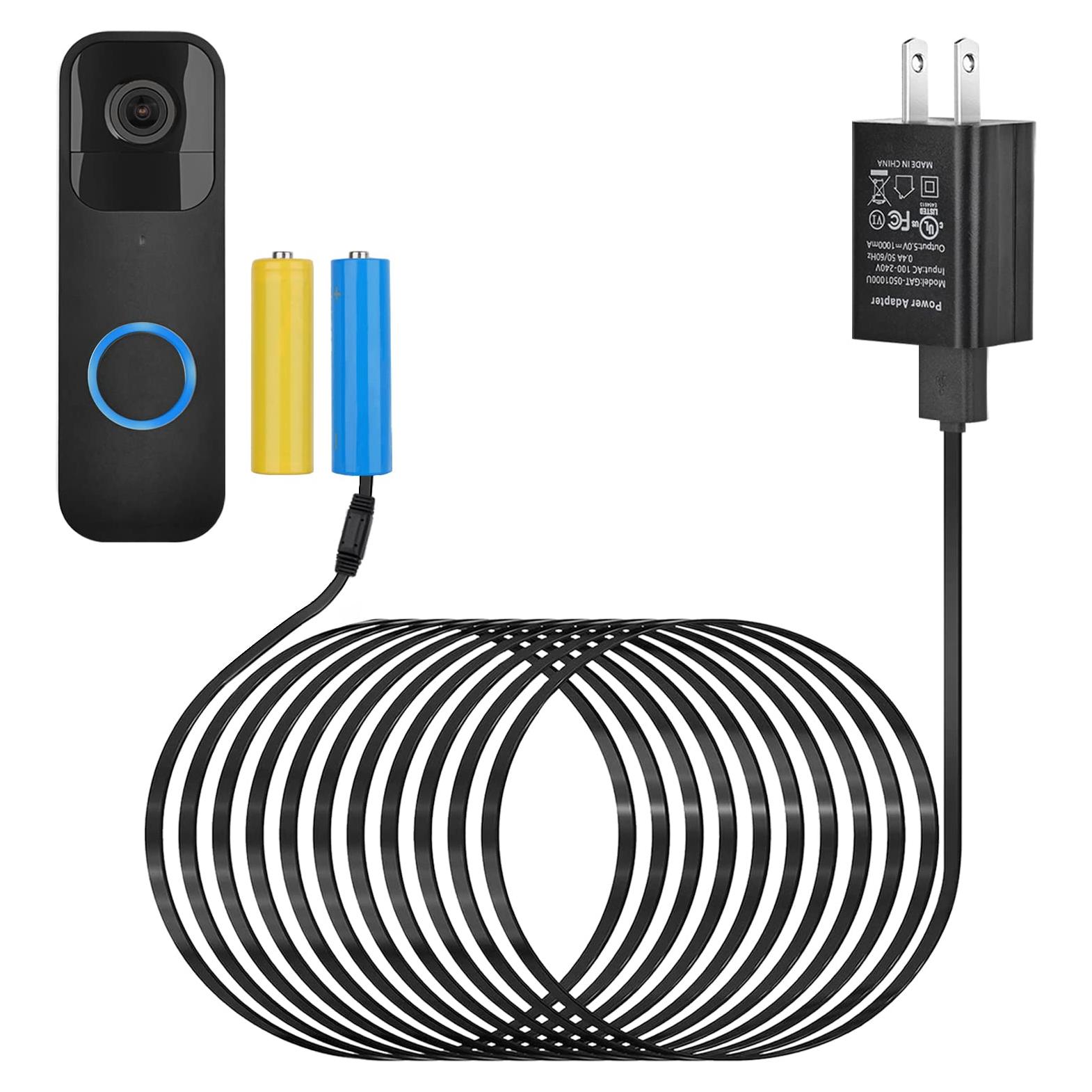 Adaptador de corriente ALERTCAM para timbre Blink 5m resistente